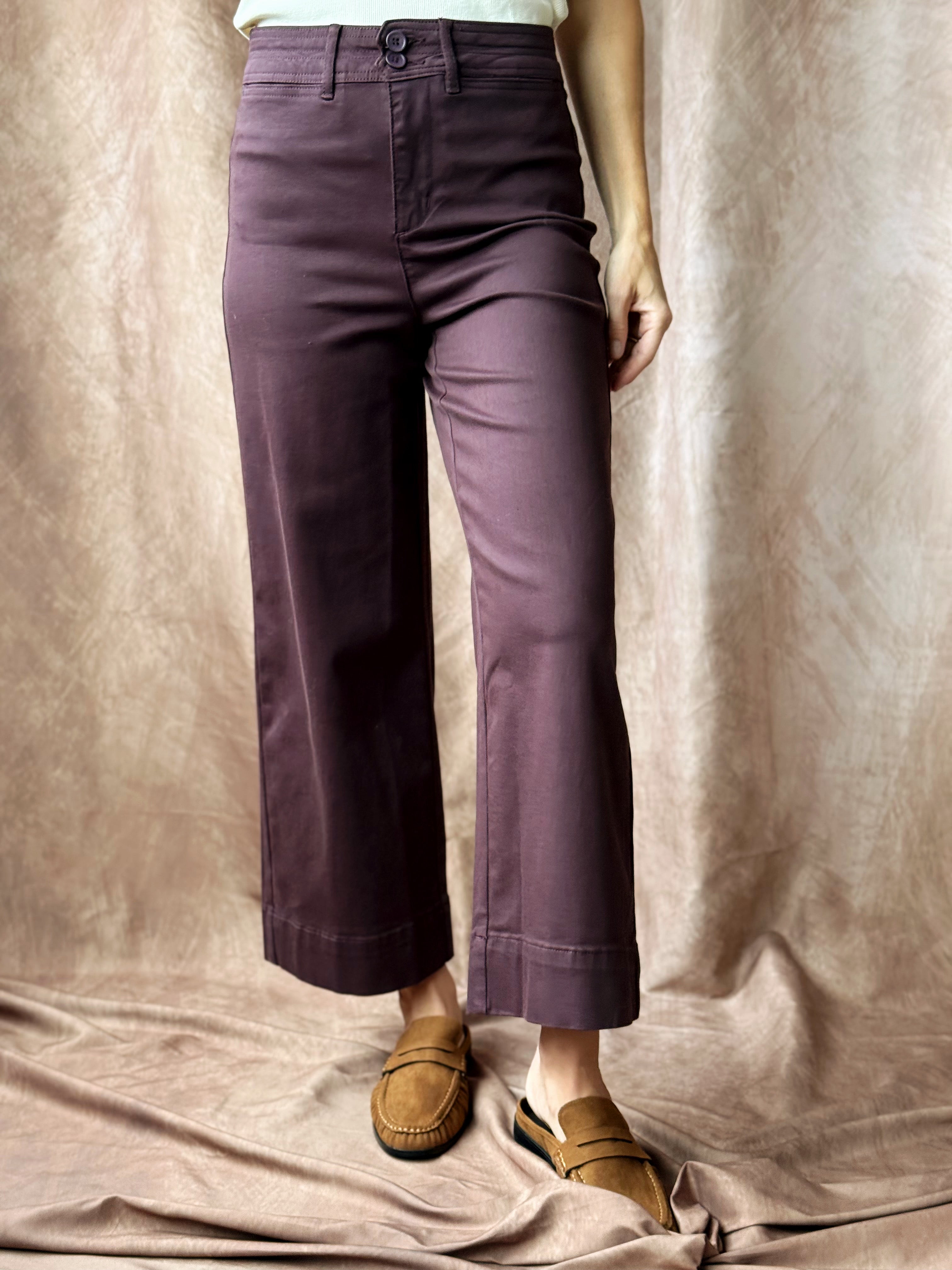 [TRIBAL] Mulberry Palazzo Pants - FUDGE - willows clothing CROP WIDE LEG