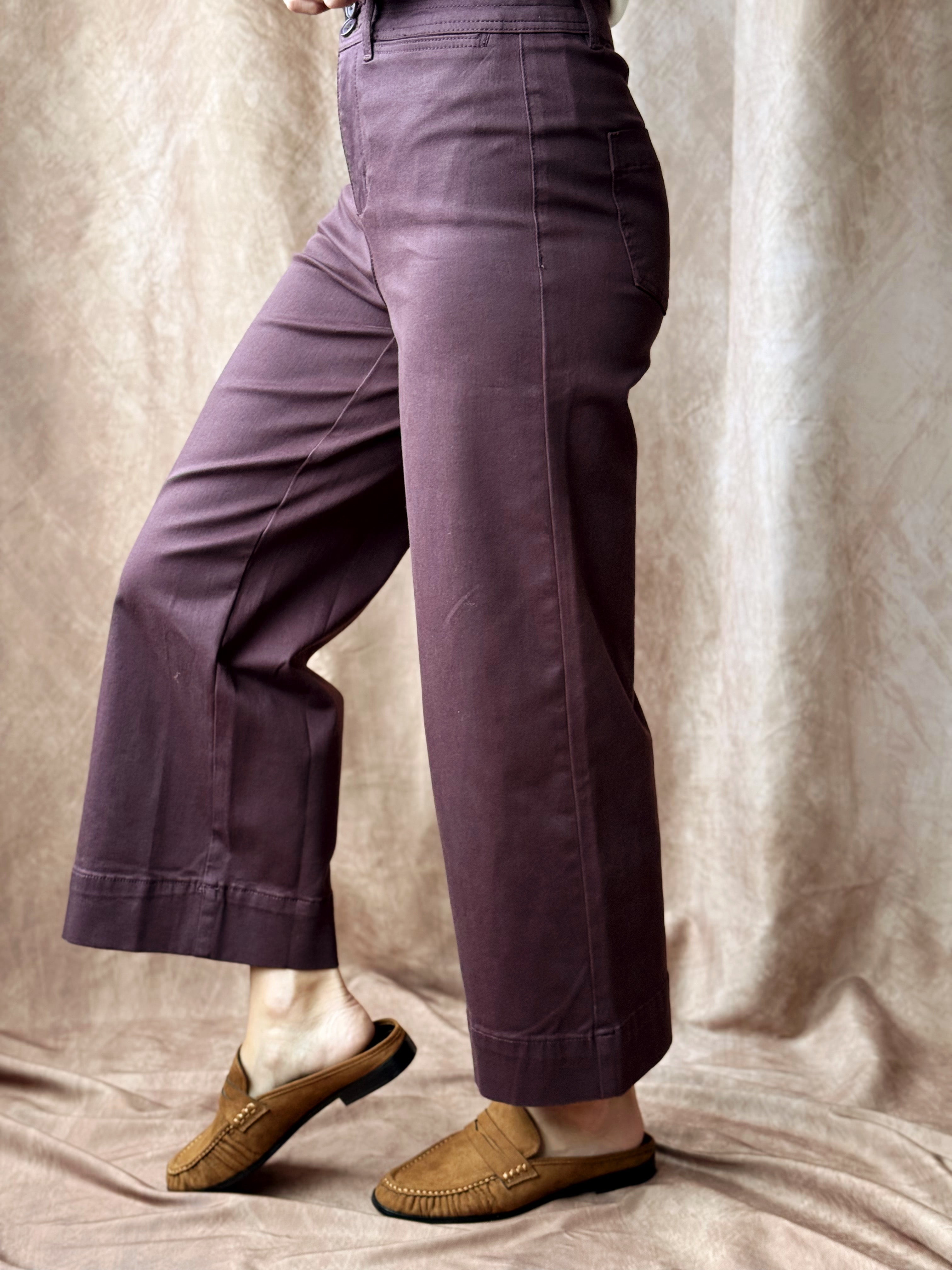 [TRIBAL] Mulberry Palazzo Pants - FUDGE - willows clothing CROP WIDE LEG