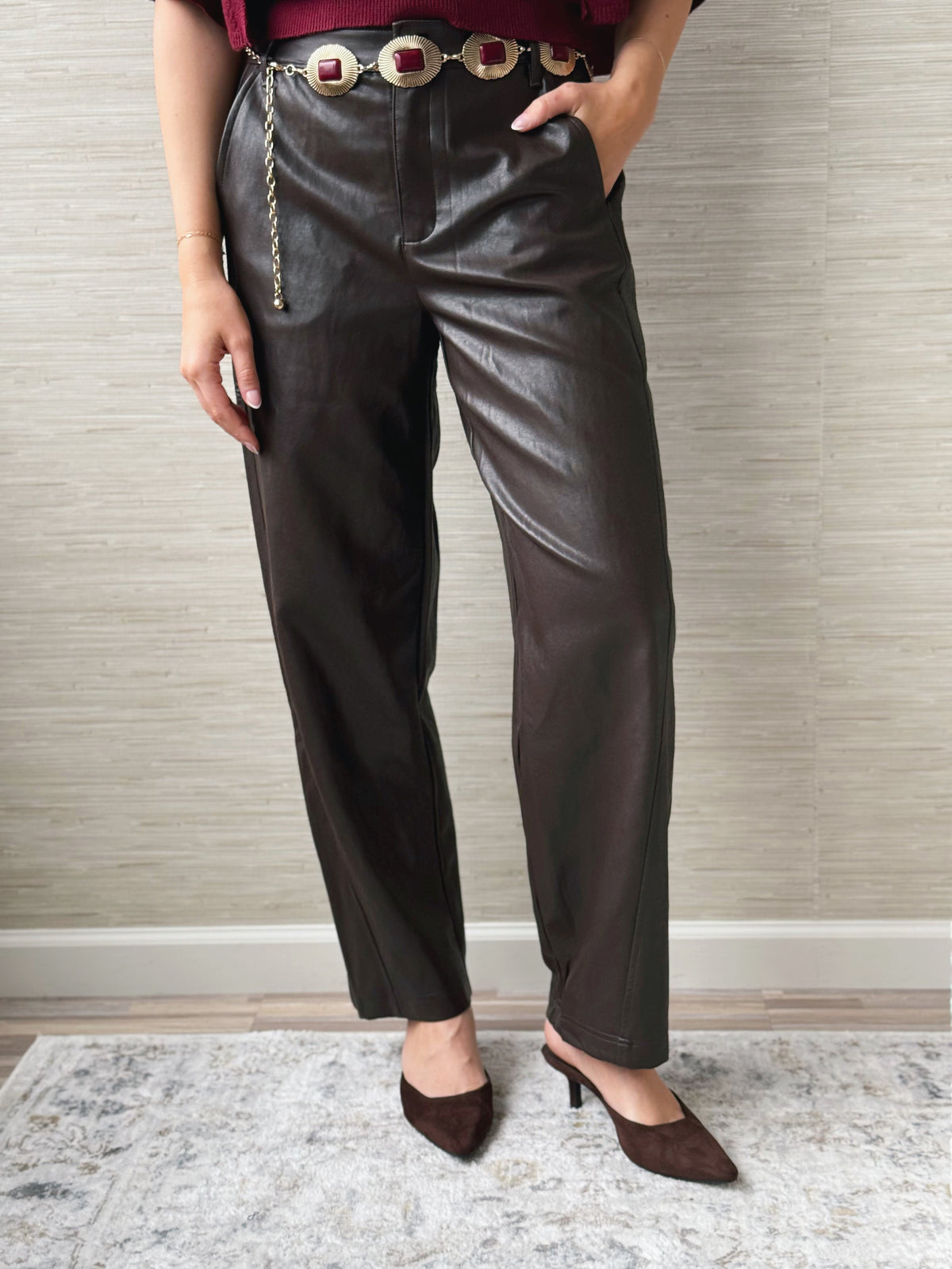 [TRIBAL] November Nights Barrel Pants - SADDLE BROWN - willows clothing PANTS