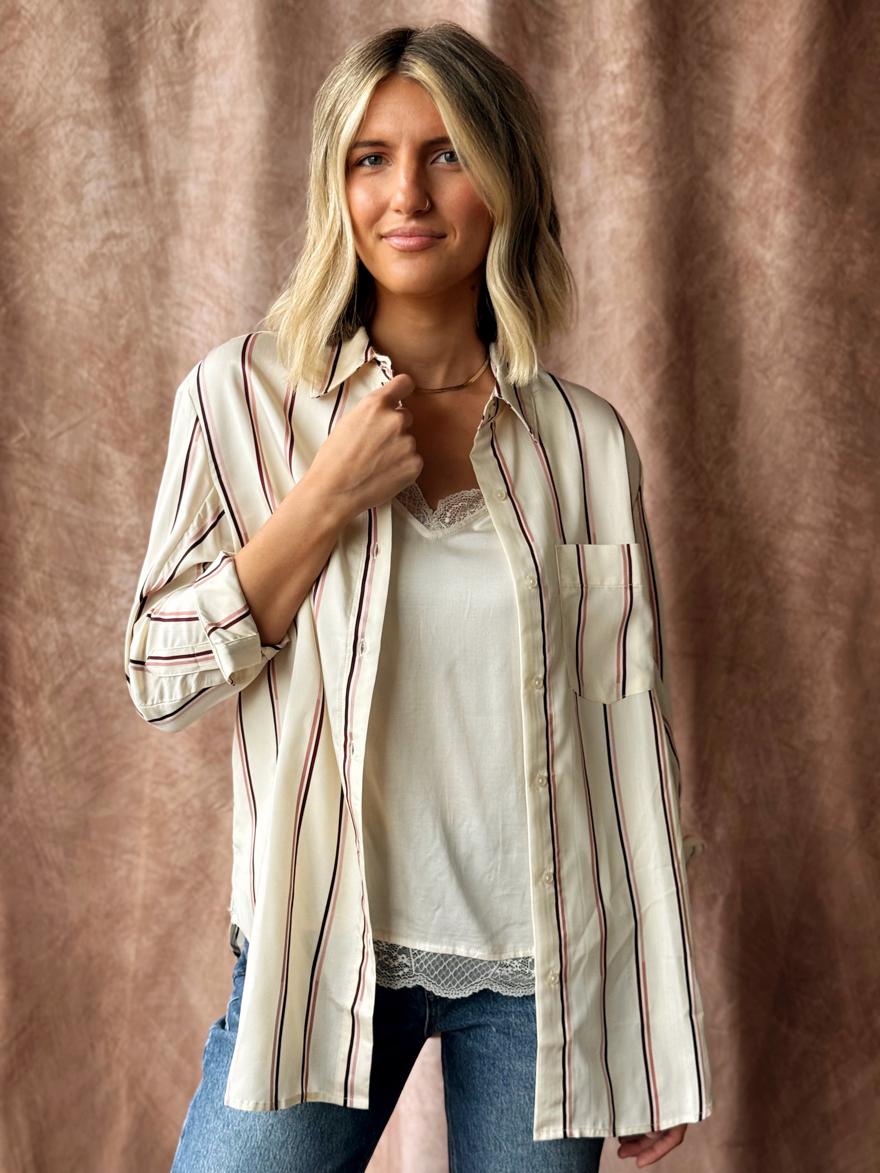 [TRIBAL] Oxford Shirt - ANTIQUE WHITE - willows clothing L/S SHIRT