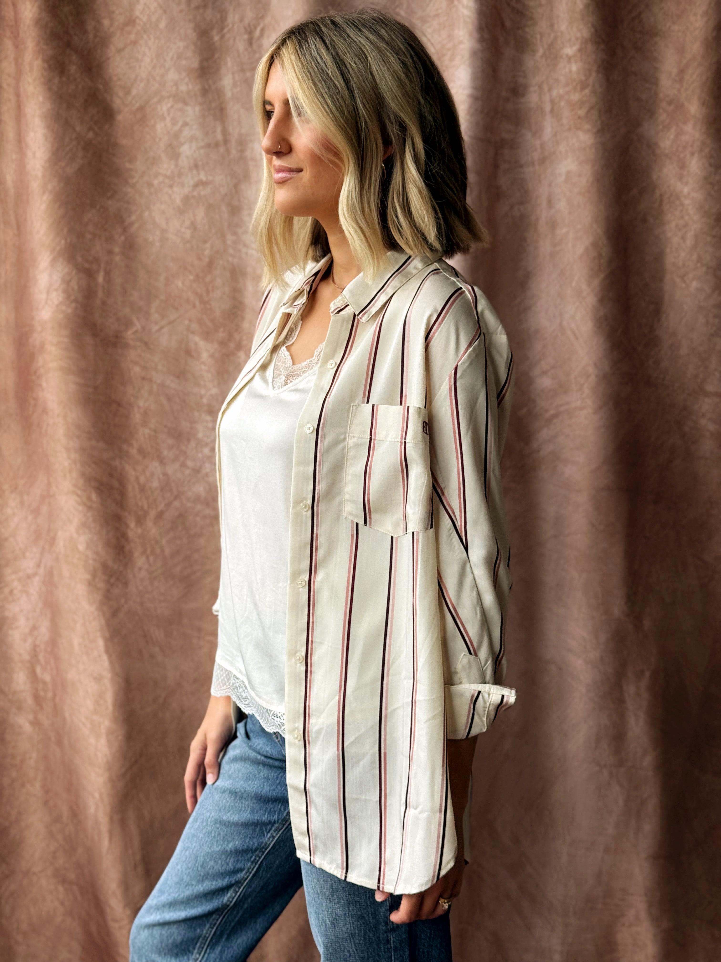[TRIBAL] Oxford Shirt - ANTIQUE WHITE - willows clothing L/S SHIRT