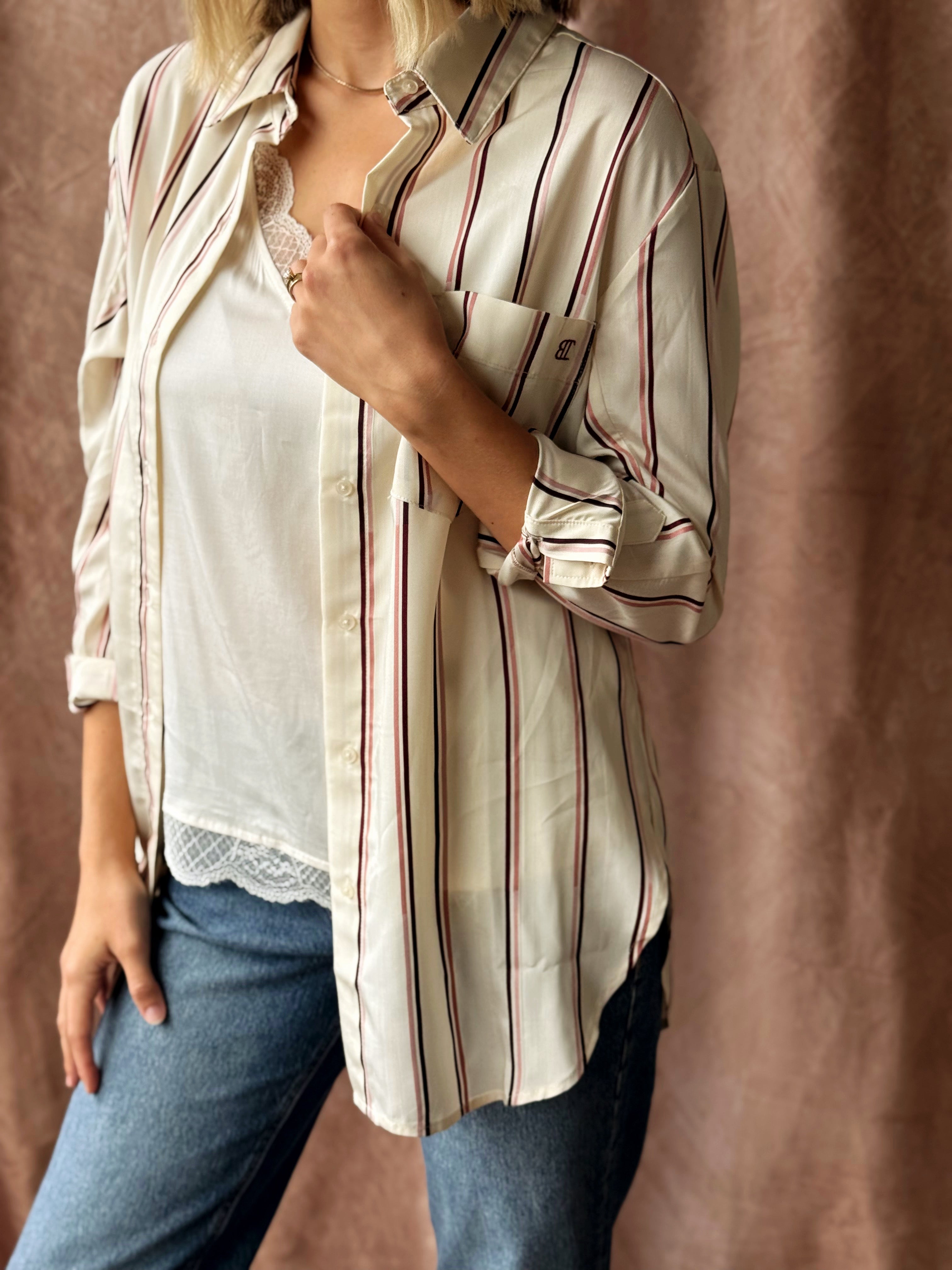 [TRIBAL] Oxford Shirt - ANTIQUE WHITE - willows clothing L/S SHIRT
