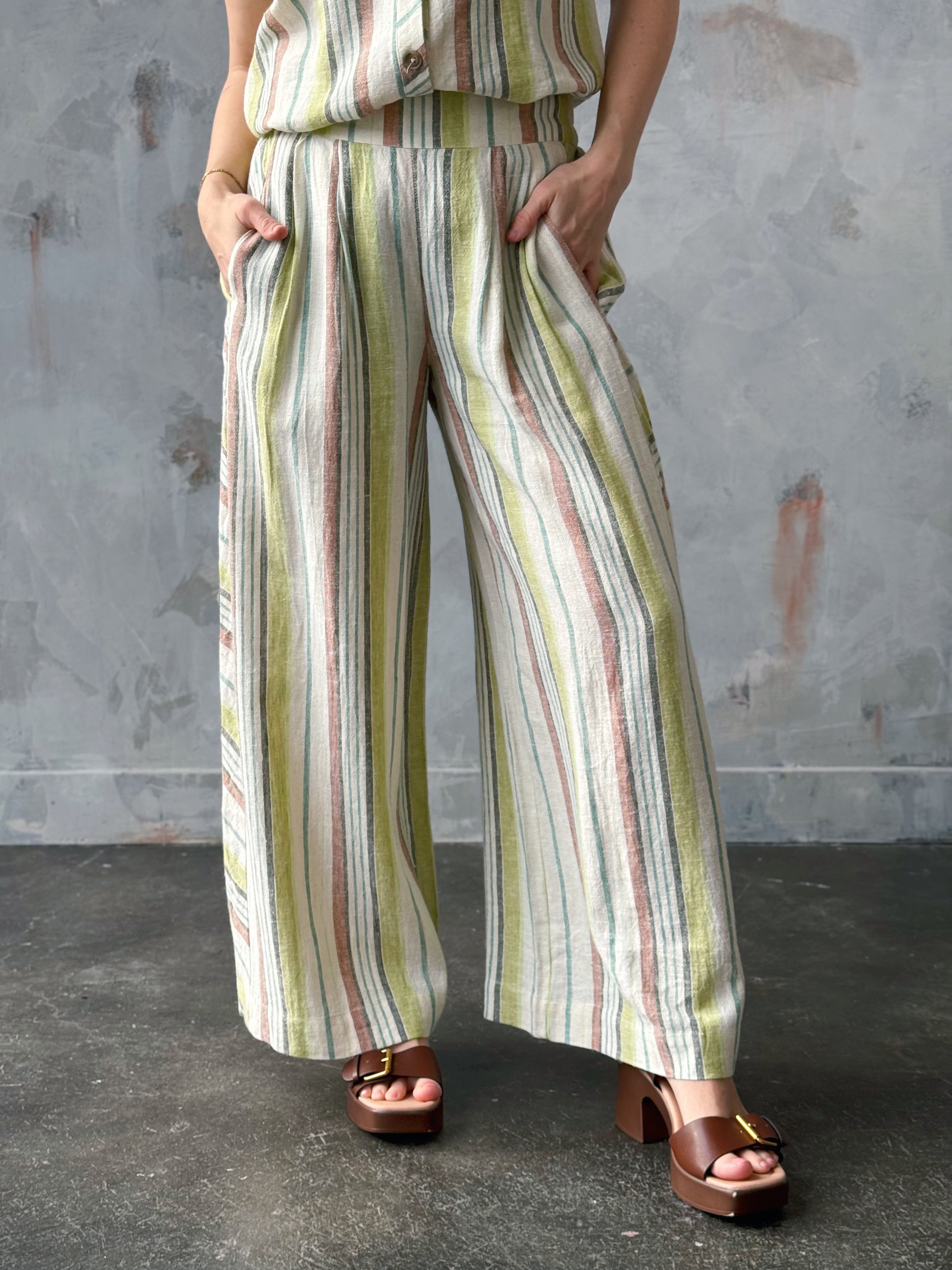 [TRIBAL] Provence Linen Pants - KIWIZEST - willows clothing PANTS