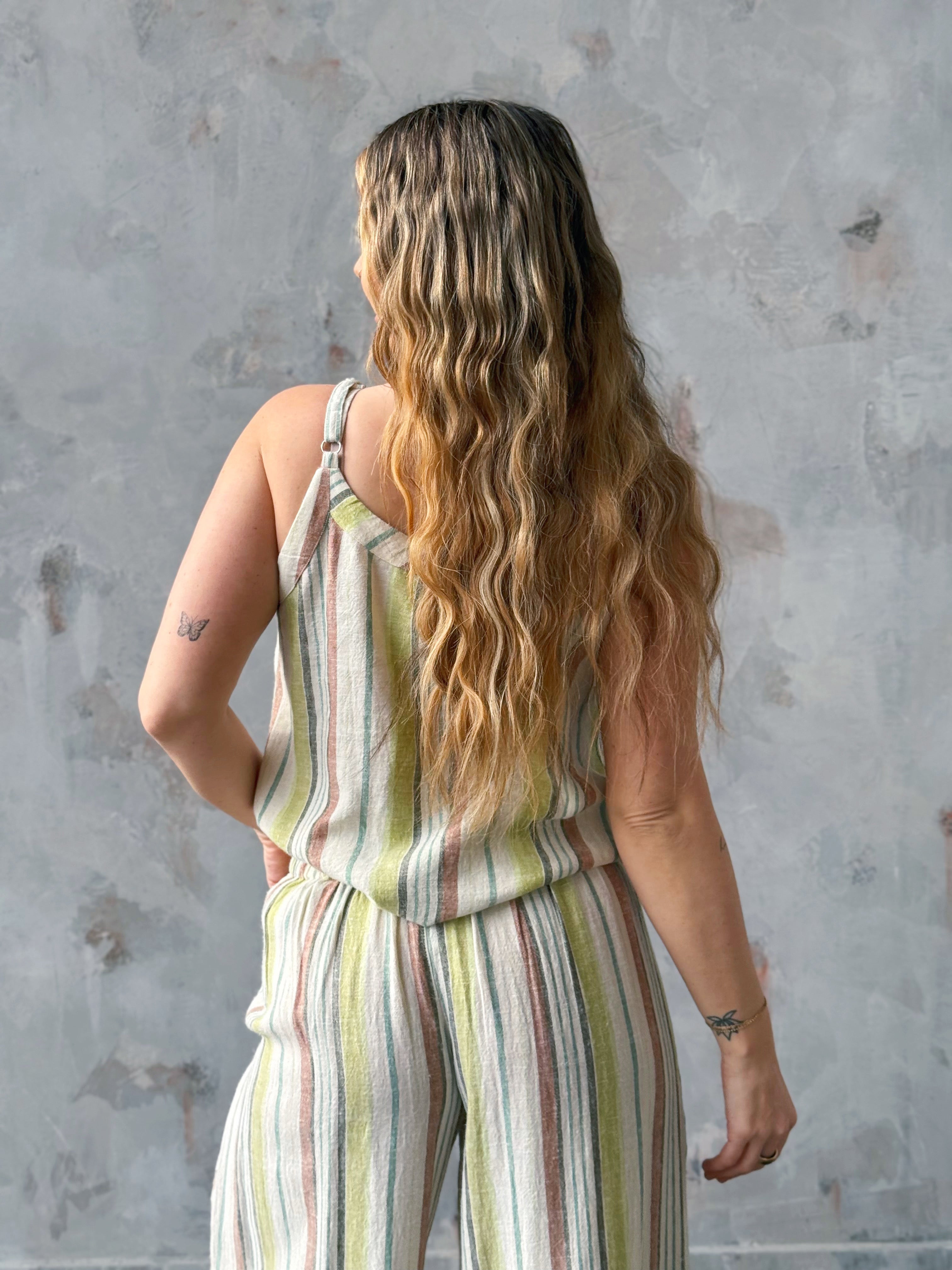 [TRIBAL] Provence Linen Tank - KIWIZEST - willows clothing TANK