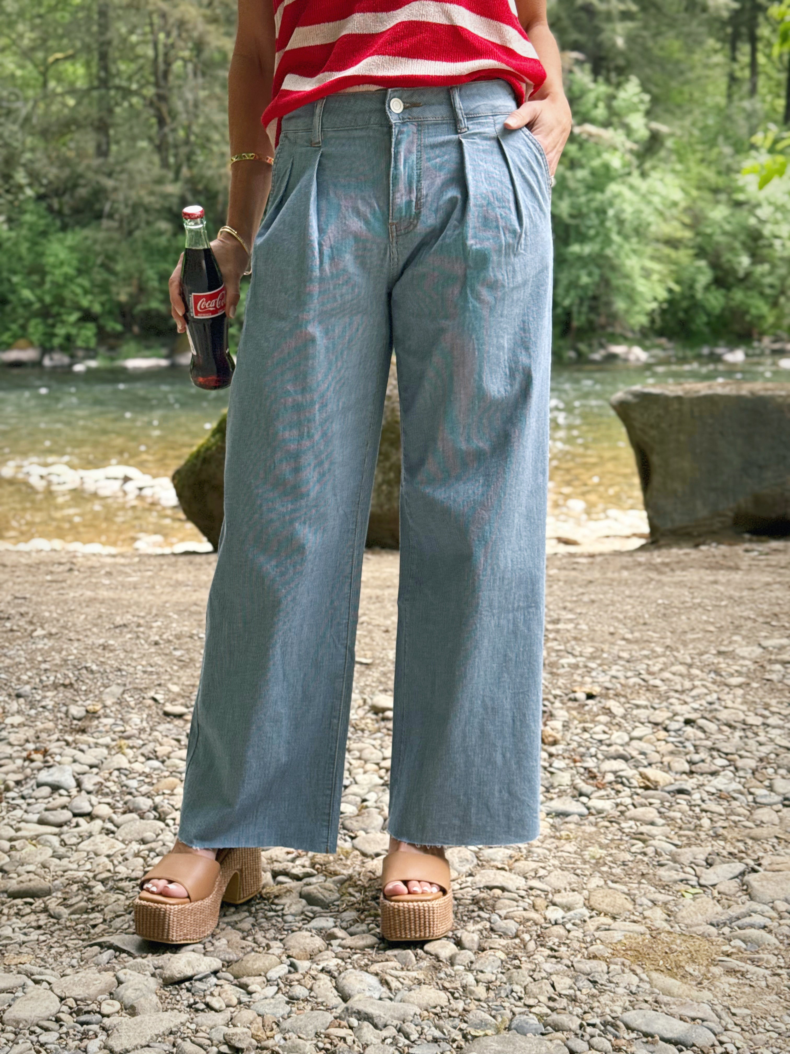 [TRIBAL] Rhodes Trouser - BAJA BLUE - willows clothing TROUSERS