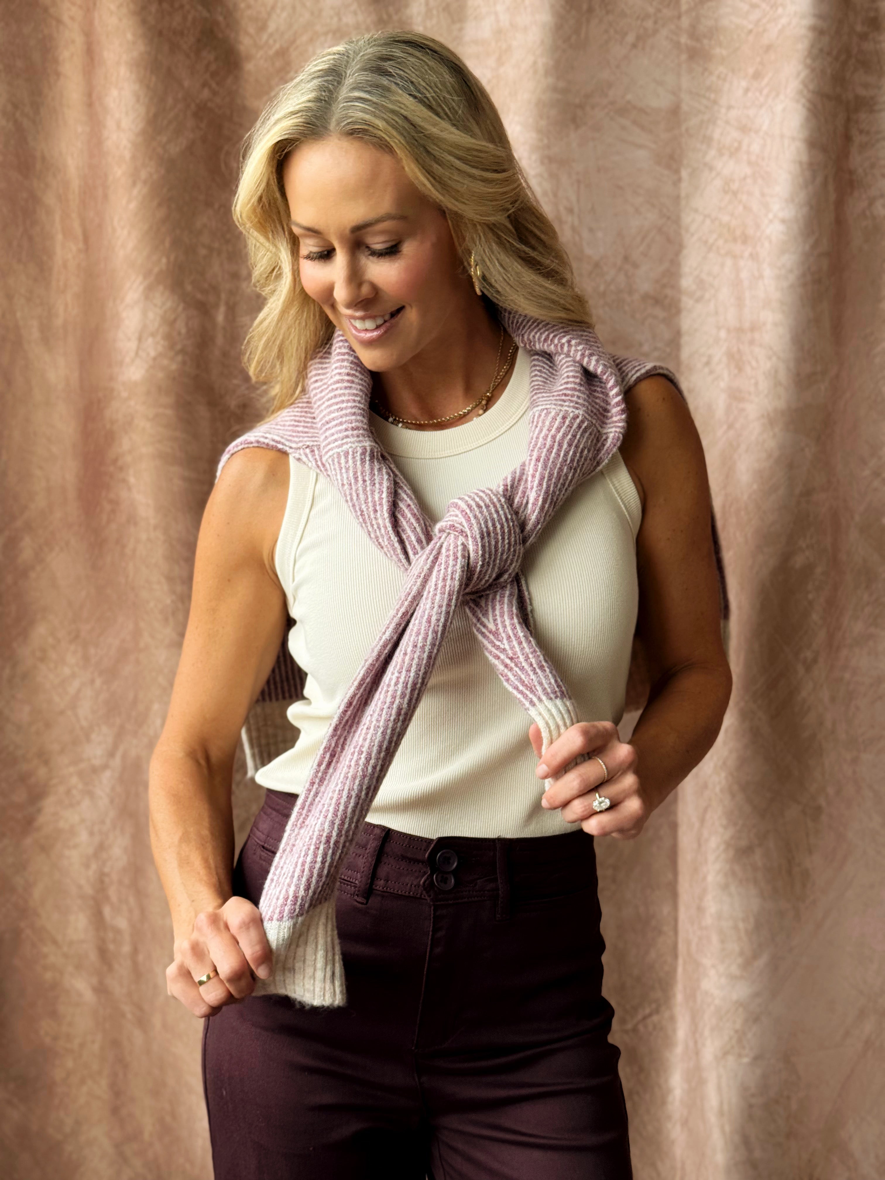 [TRIBAL] Simple Layer Tank - CREAM - willows clothing TANK