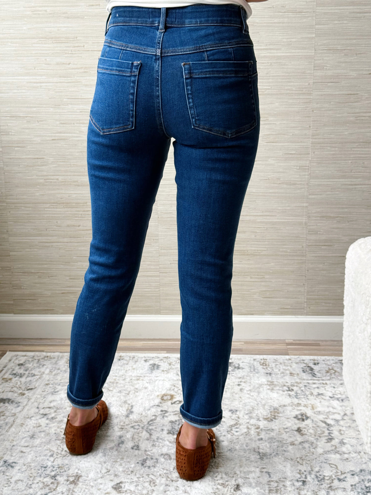 [TRIBAL] Sophia Slim Ankle Jean - FADED BLUE - willows clothing ANKLE