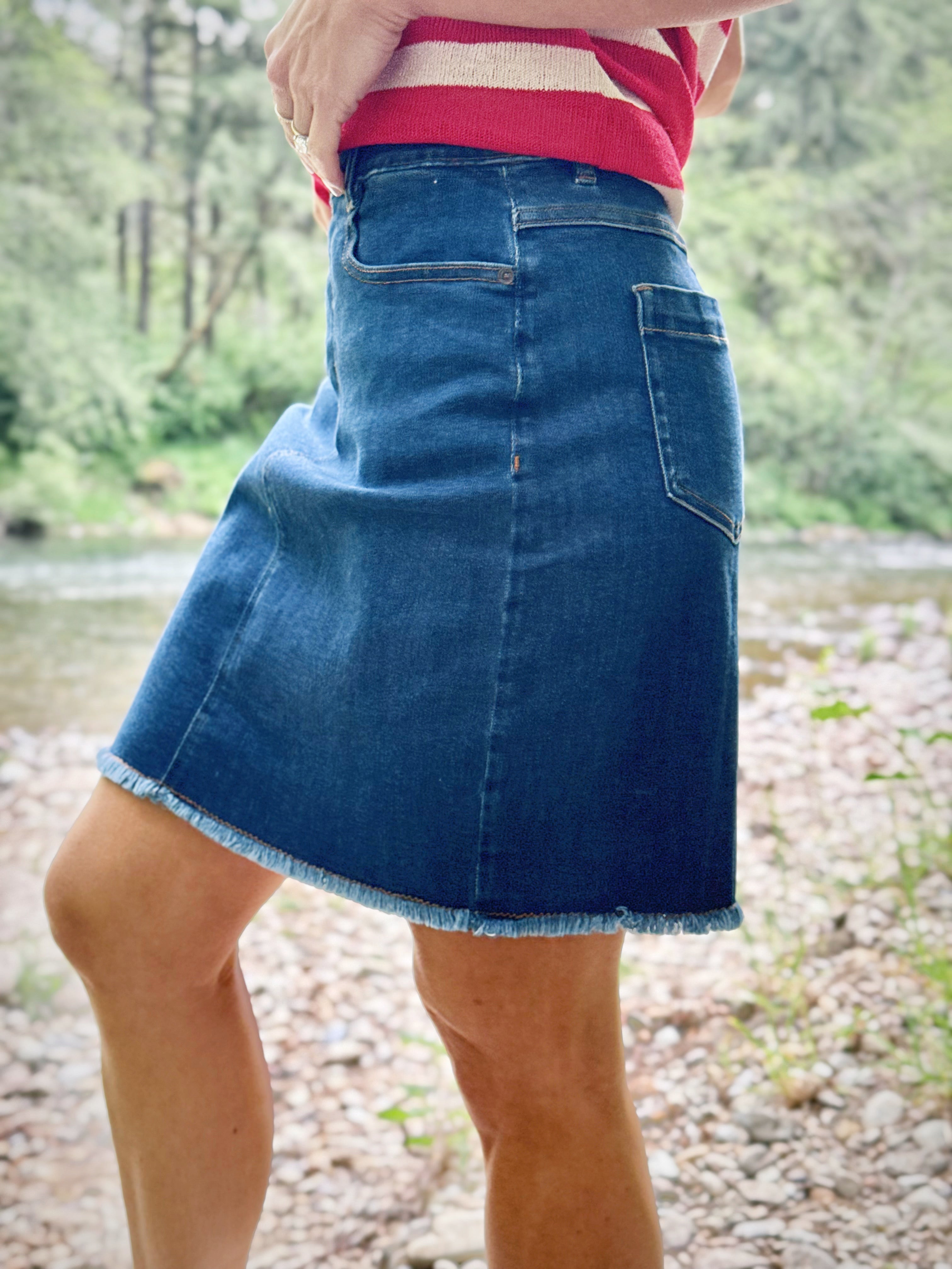 [TRIBAL] Ziva Skirt - FADEDBLUE - willows clothing short skirt
