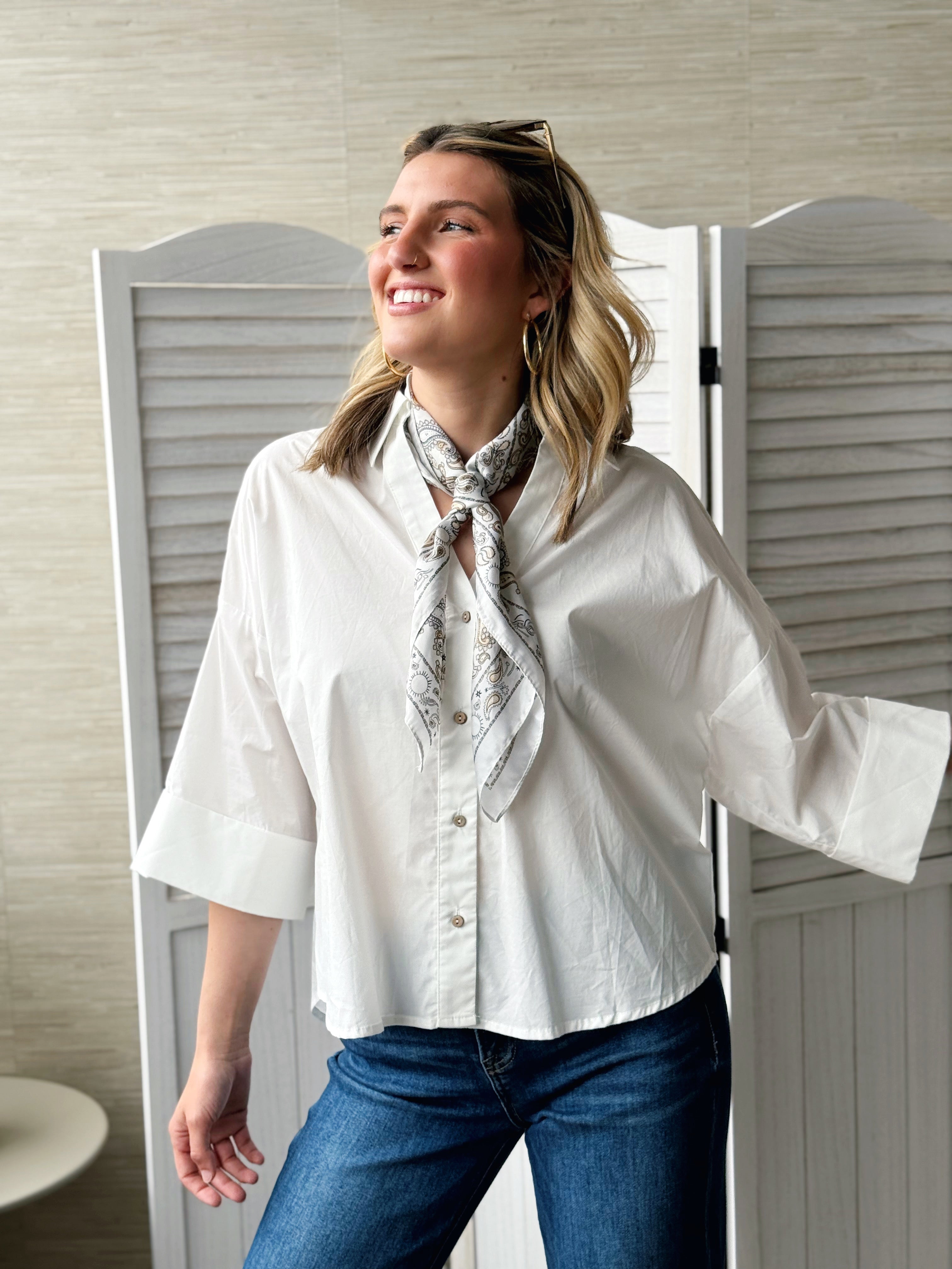 Tribeca Shirt - OFF WHITE - willows clothing L/S SHIRT