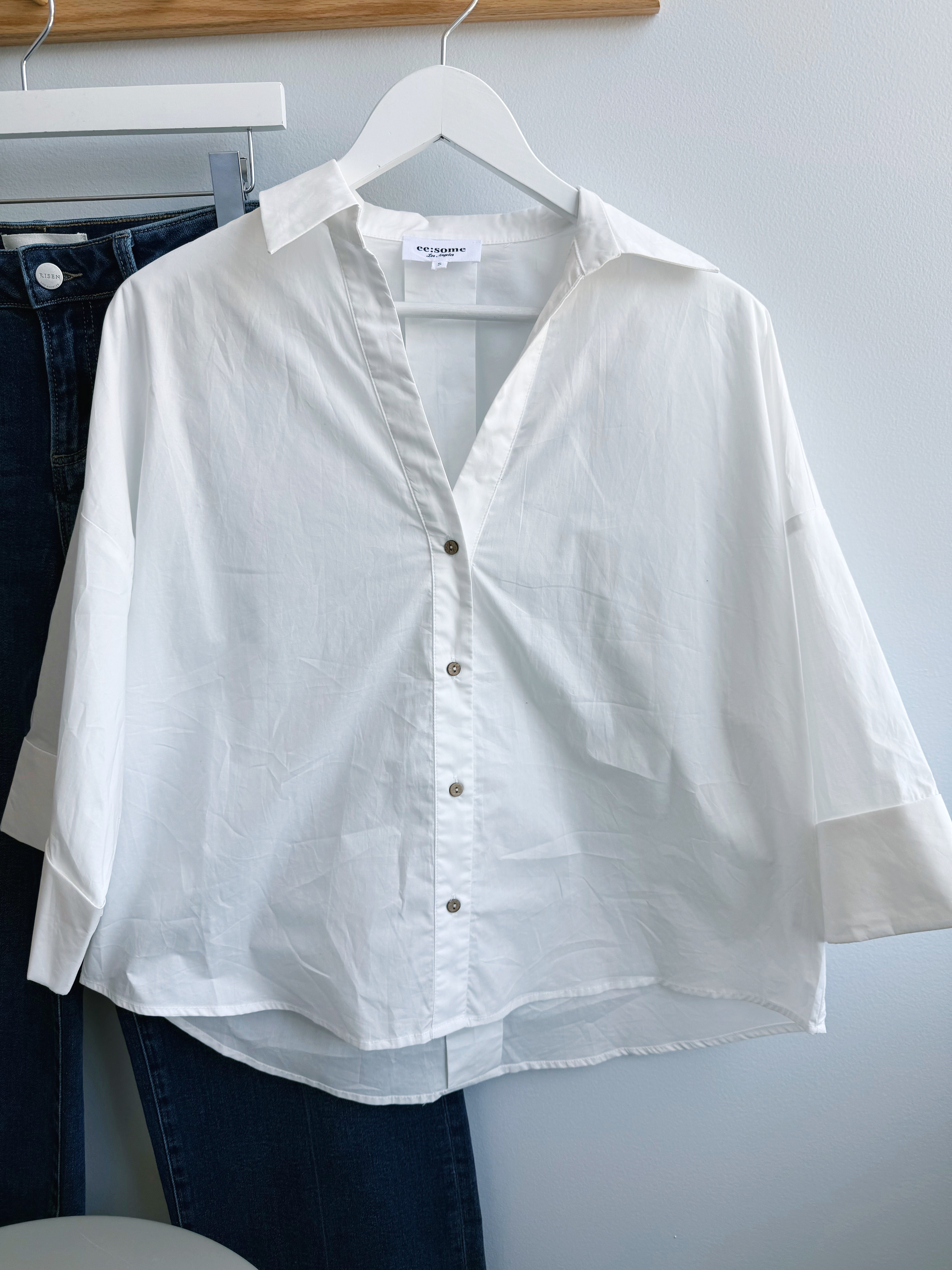 Tribeca Shirt - OFF WHITE - willows clothing L/S SHIRT