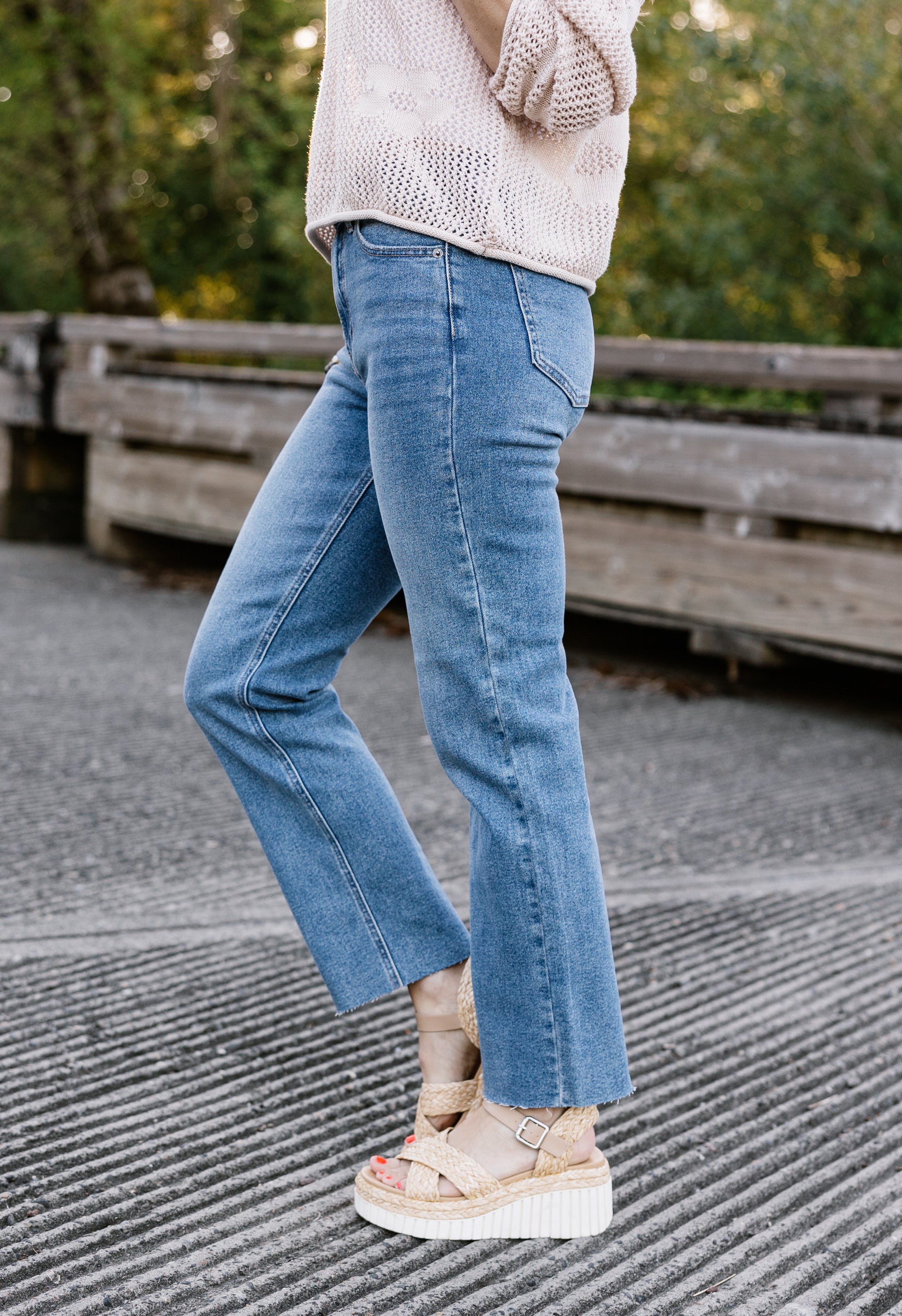 Tristen Jeans - MEDIUM DENIM - willows clothing Straight Leg