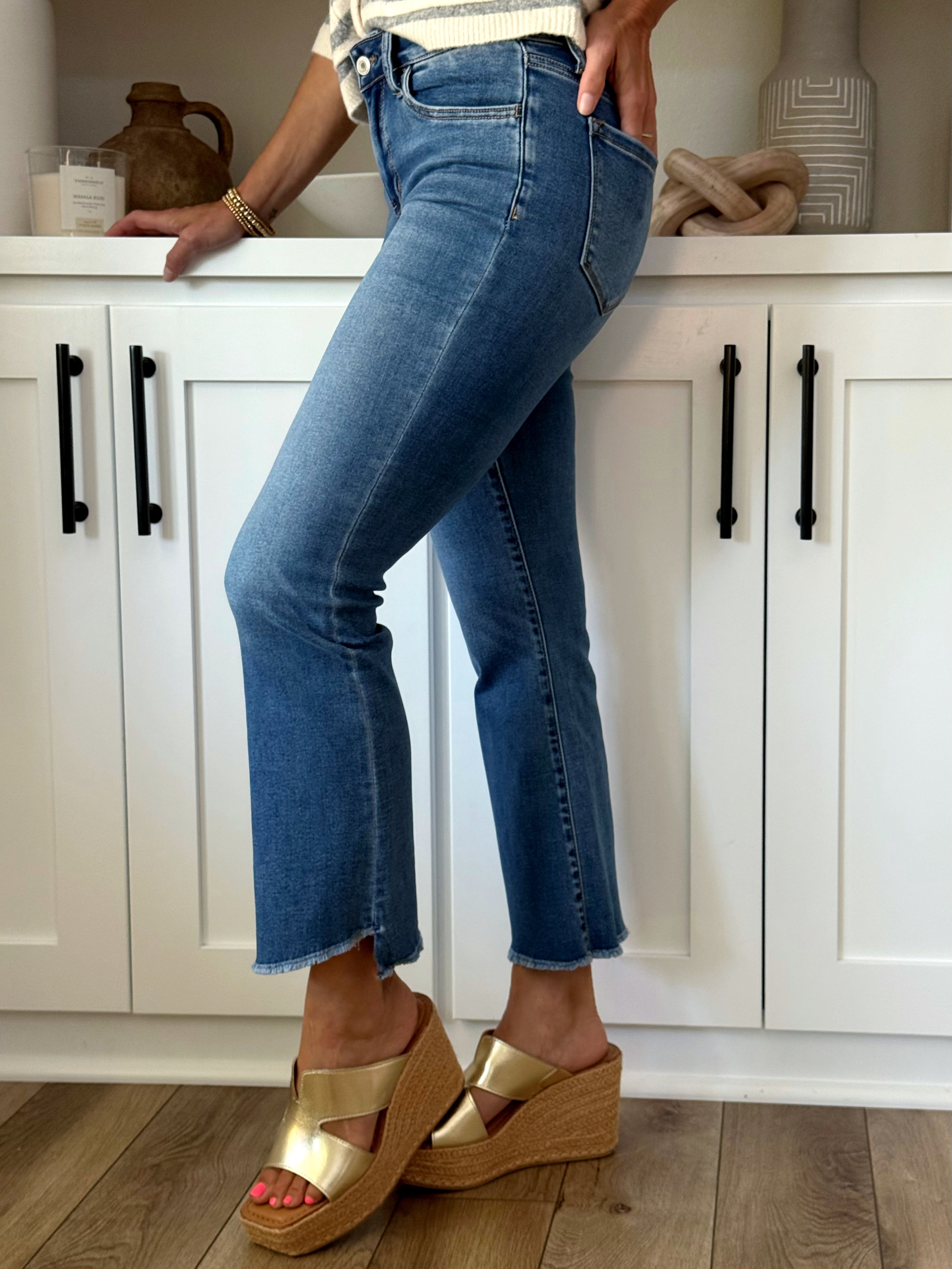 [VERVET] Alison Jean - MARINE - willows clothing CROP JEAN