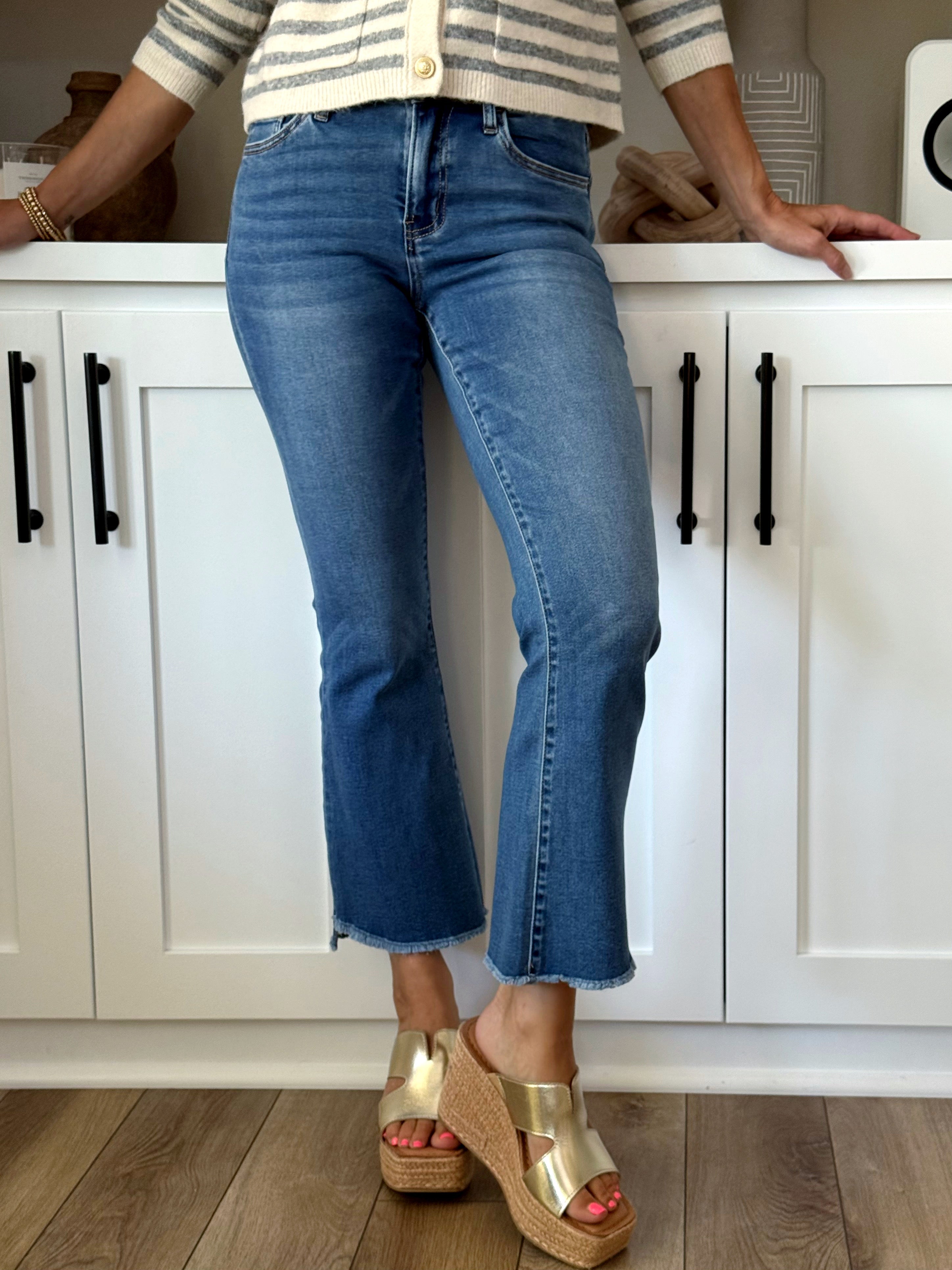 [VERVET] Alison Jean - MARINE - willows clothing CROP JEAN