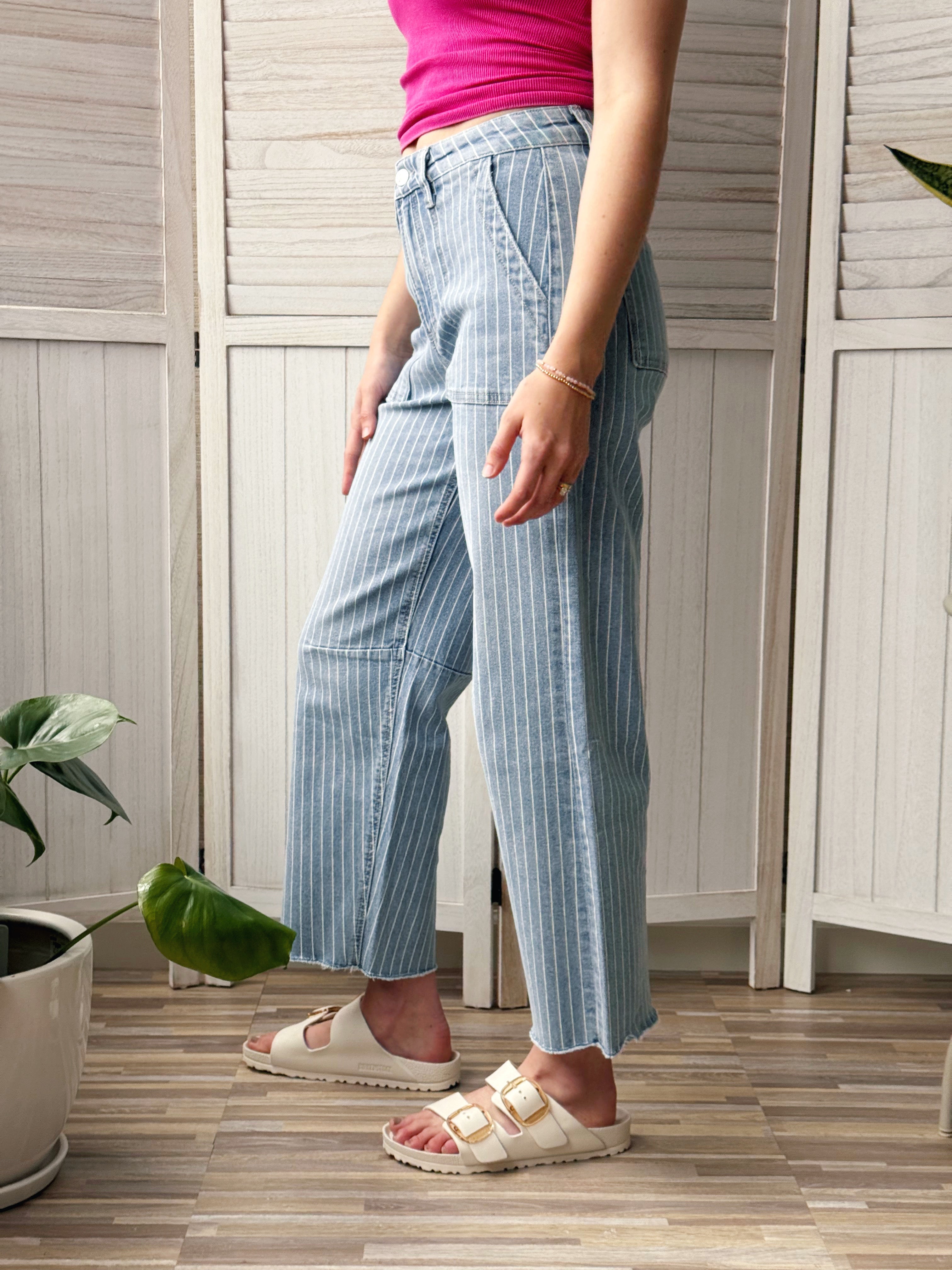 [VERVET] Lillis Jean - STRIPE - willows clothing BARREL JEAN