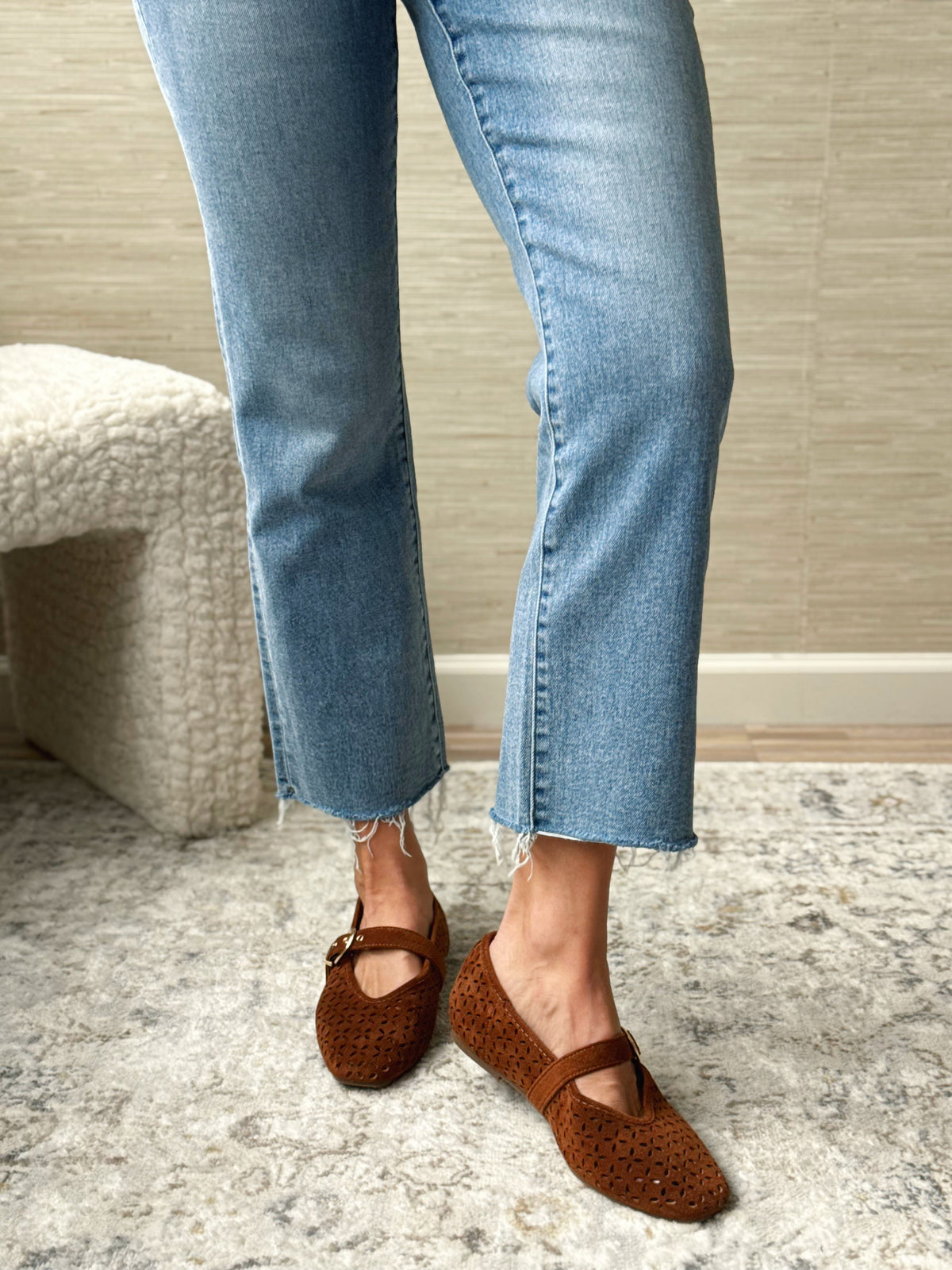 [VERVET] Melissa Jean - MEDIUM DENIM - willows clothing Straight Leg