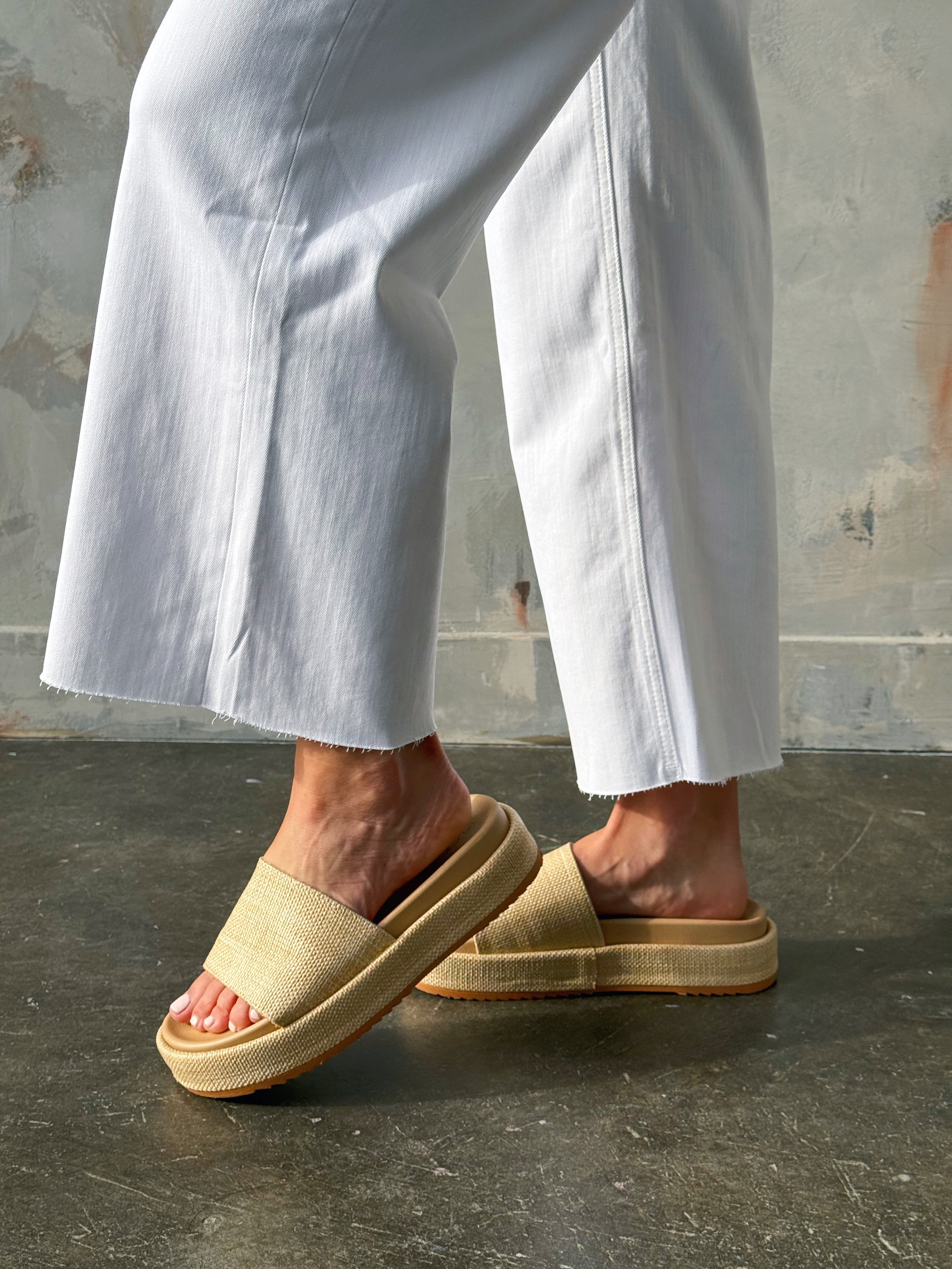 [VERVET] Tami Jean - OPTIC WHITE - willows clothing CROP WIDE LEG