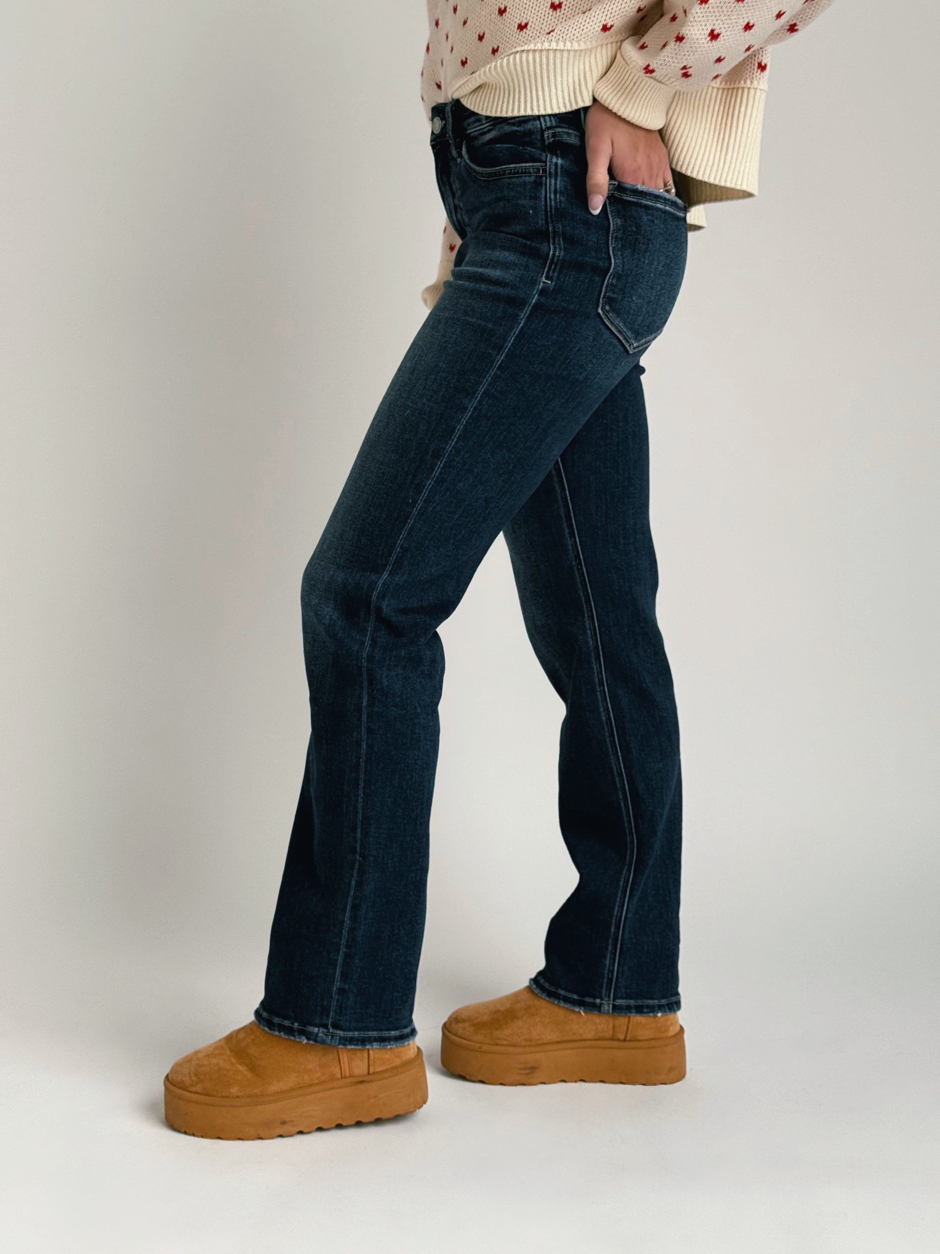 [VERVET] Victoria Jean - DARK - willows clothing Straight Leg