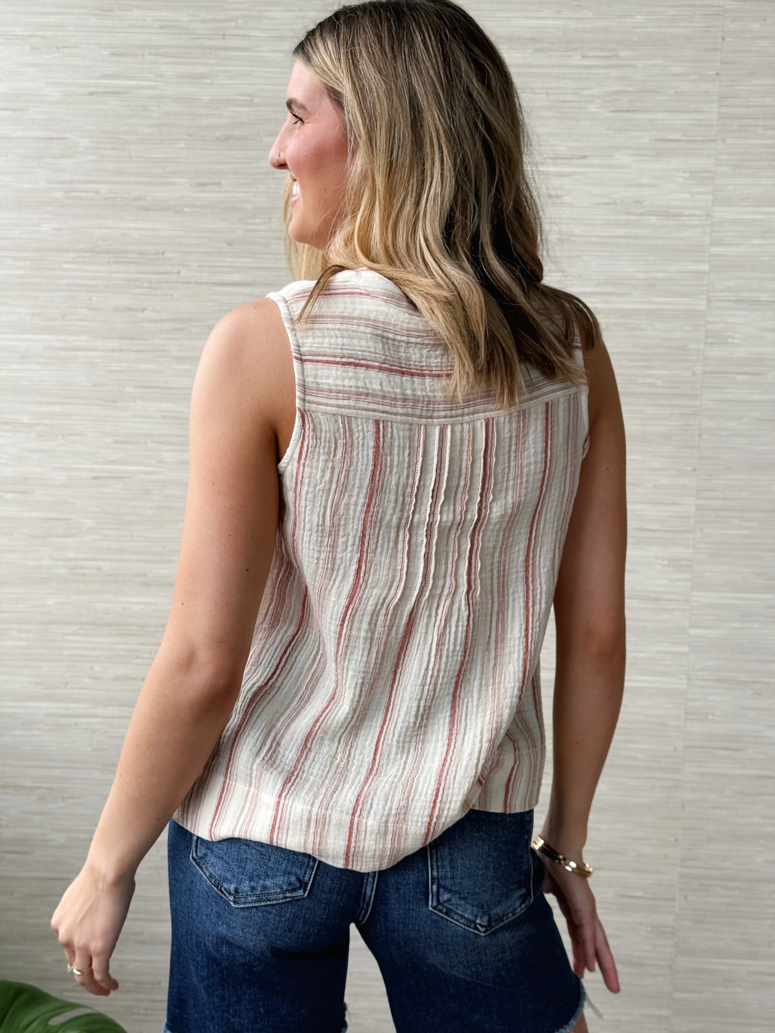 Vickie Tank - BRICK - willows clothing BLOUSE