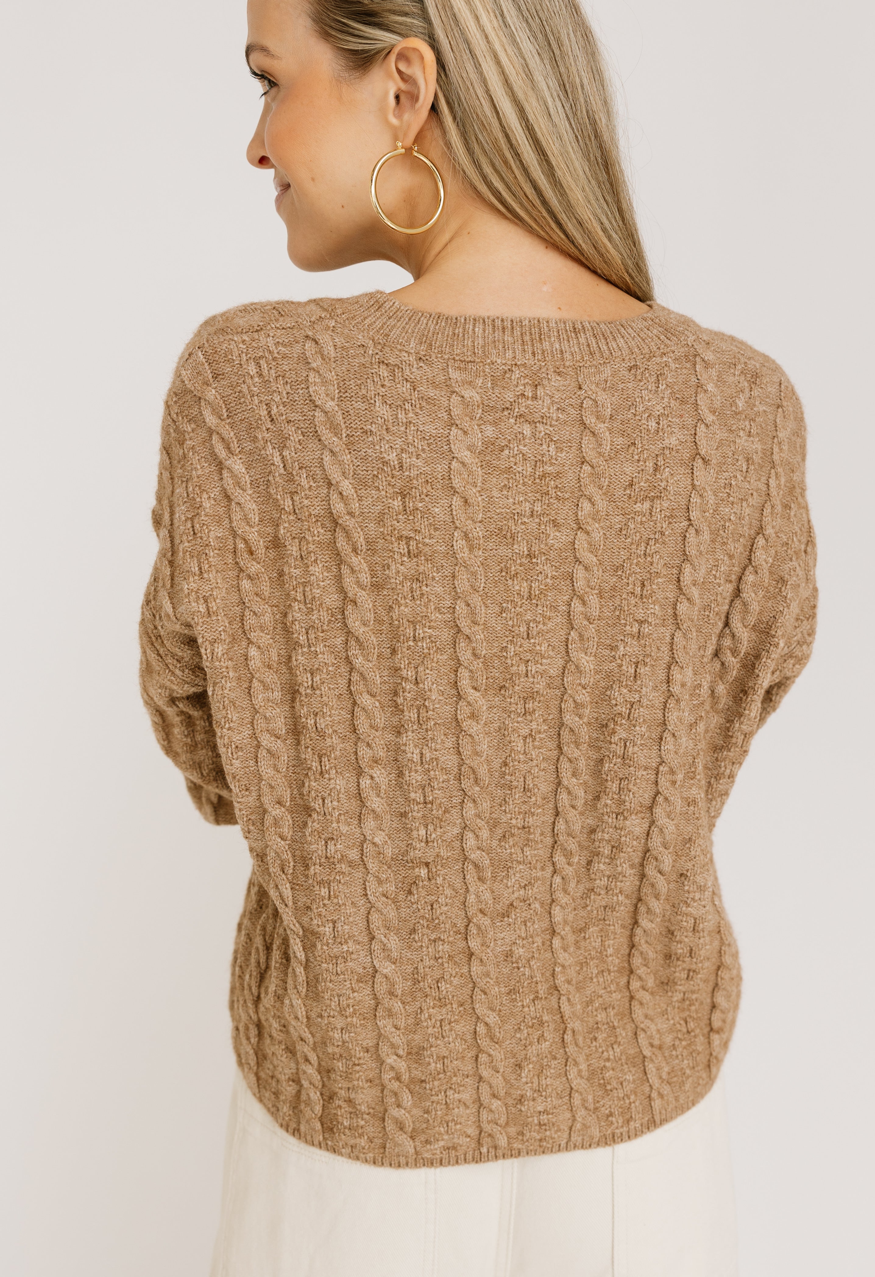 Victoria Sweater - CHAMPAGNE - willows clothing SWEATER