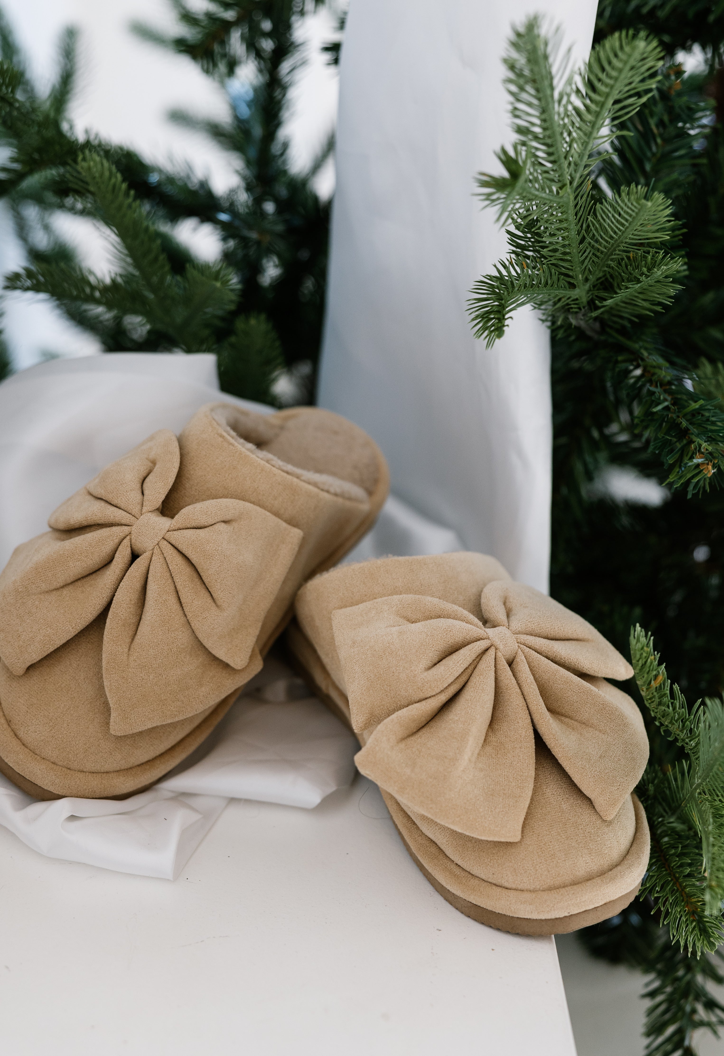 Warm & Bright Slippers - DARK BEIGE - willows clothing SLIPPERS