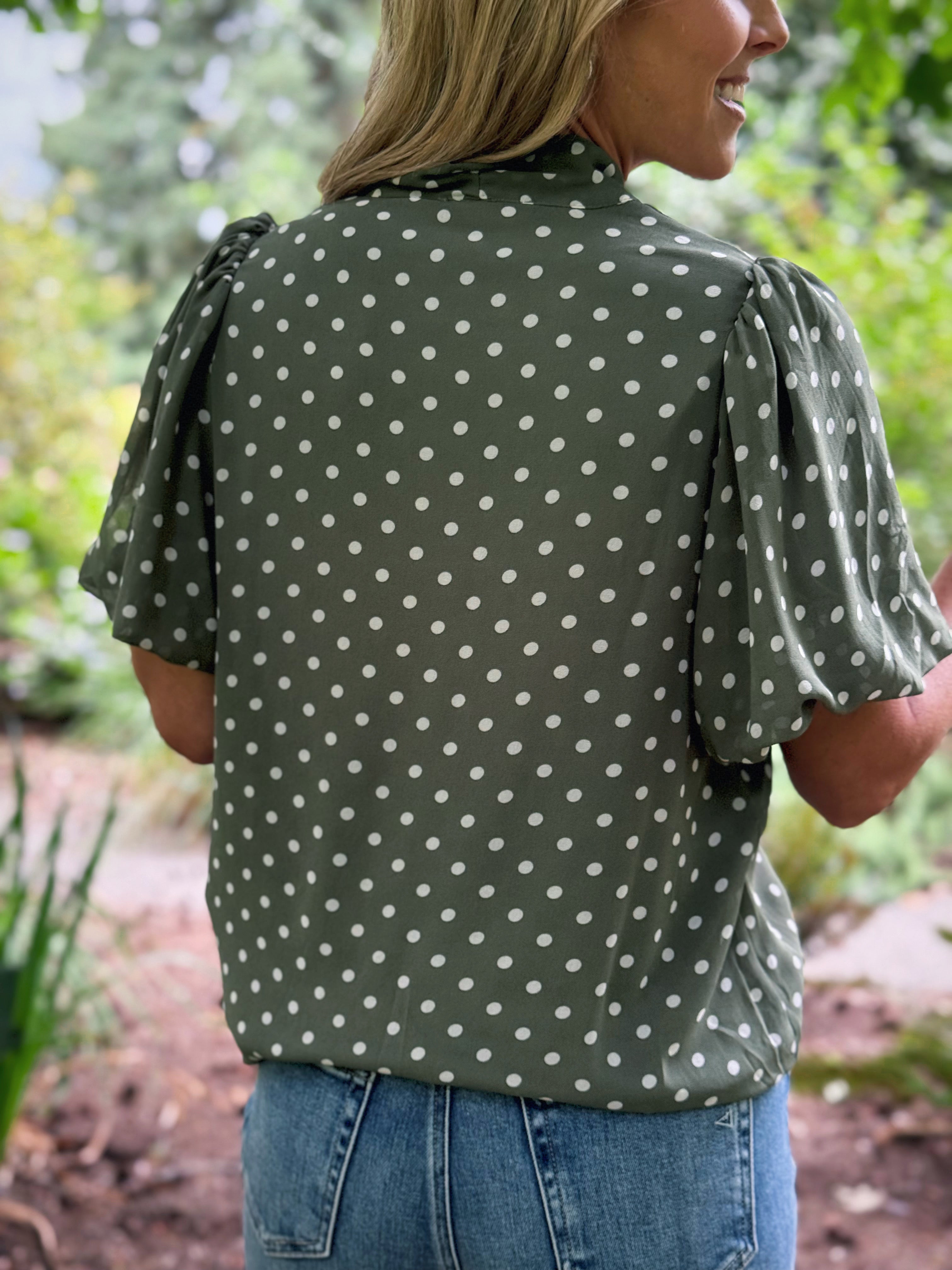 Waverly Blouse - OLIVE - willows clothing BLOUSE