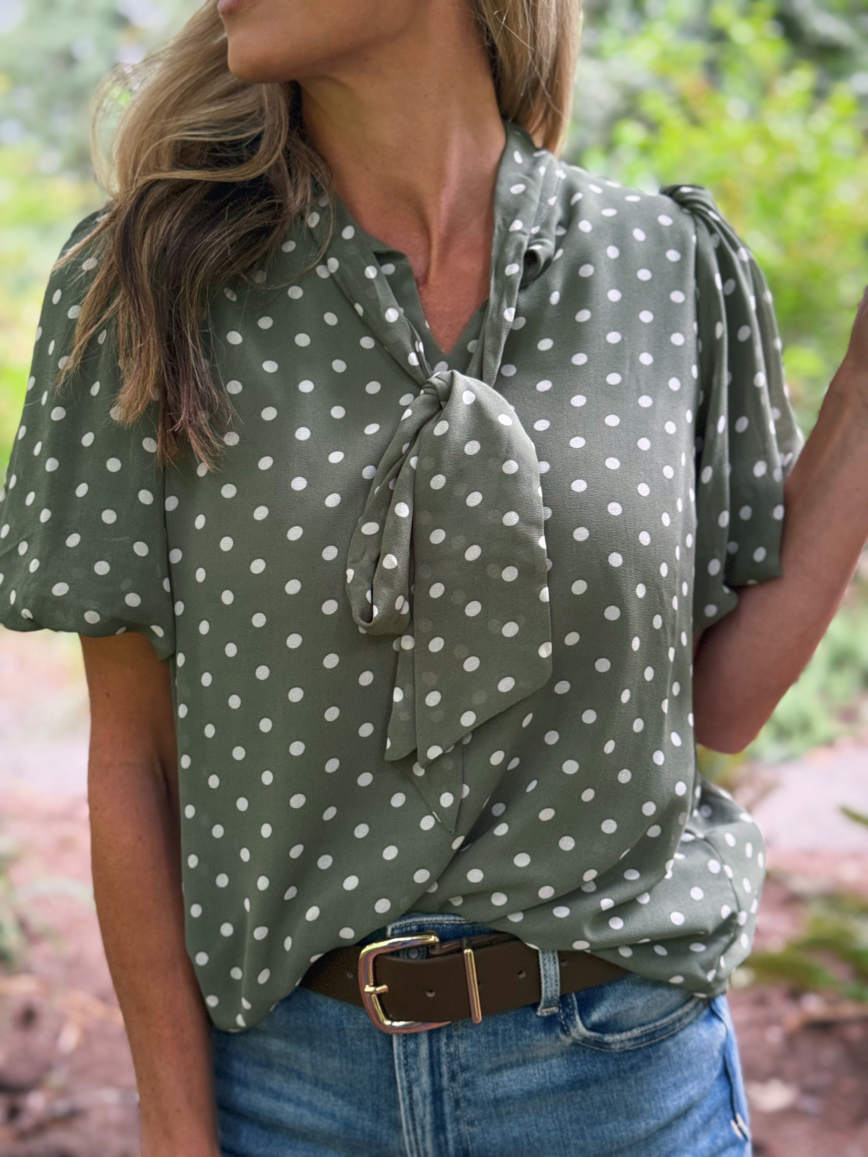 Waverly Blouse - OLIVE - willows clothing BLOUSE