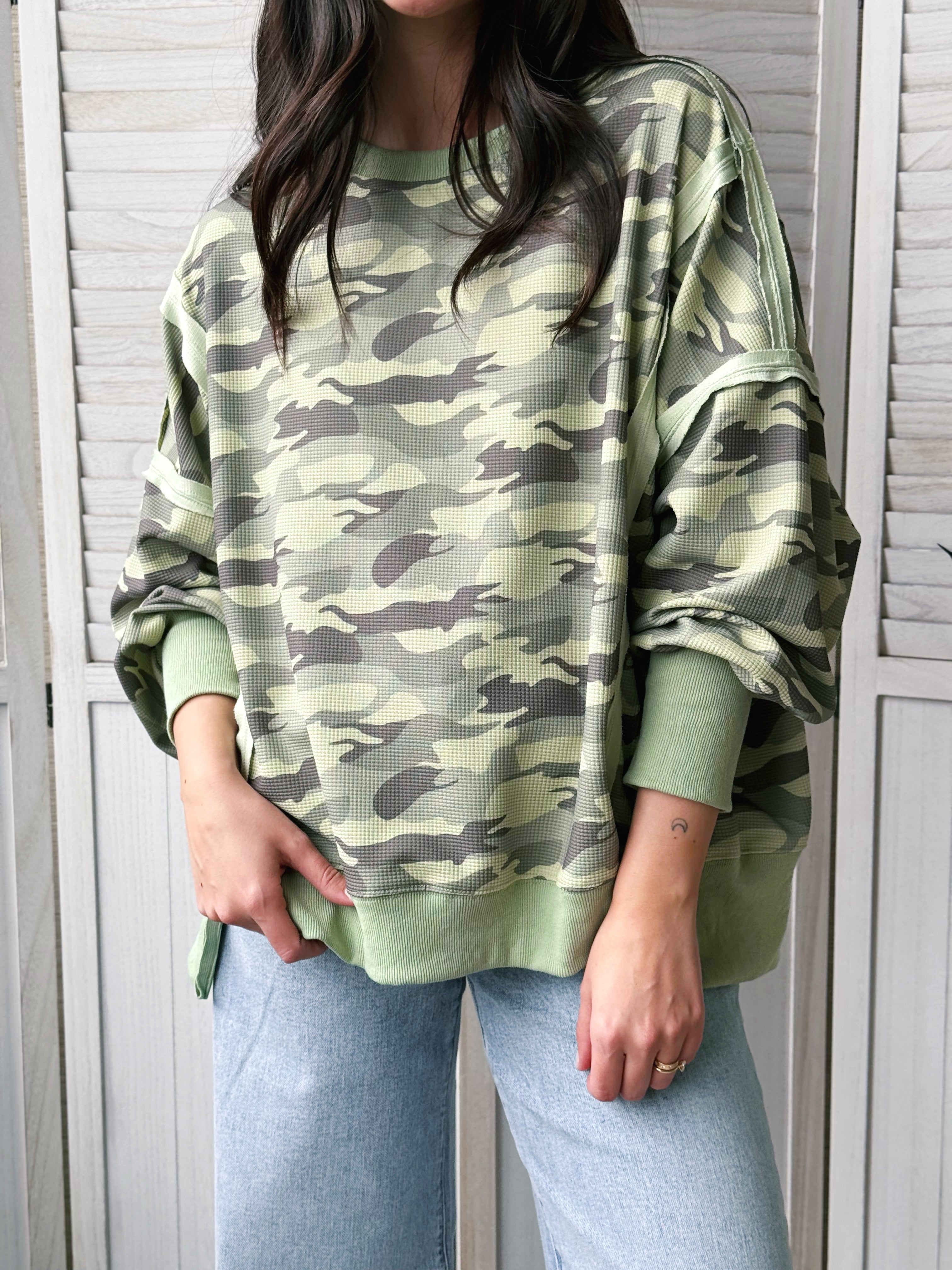 Waylon Top - OLIVE - willows clothing L/S SHIRT