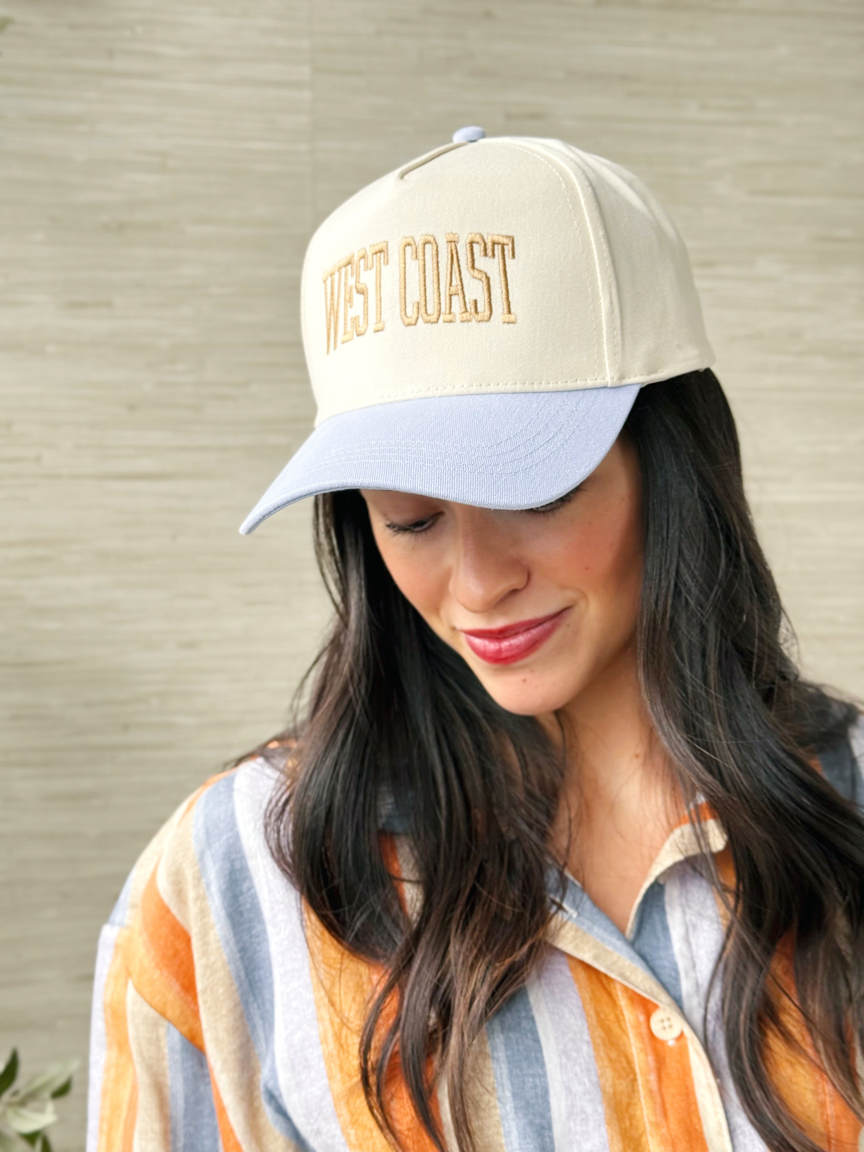 West Coast Trucker Hat - LIGHT BLUE - willows clothing HAT