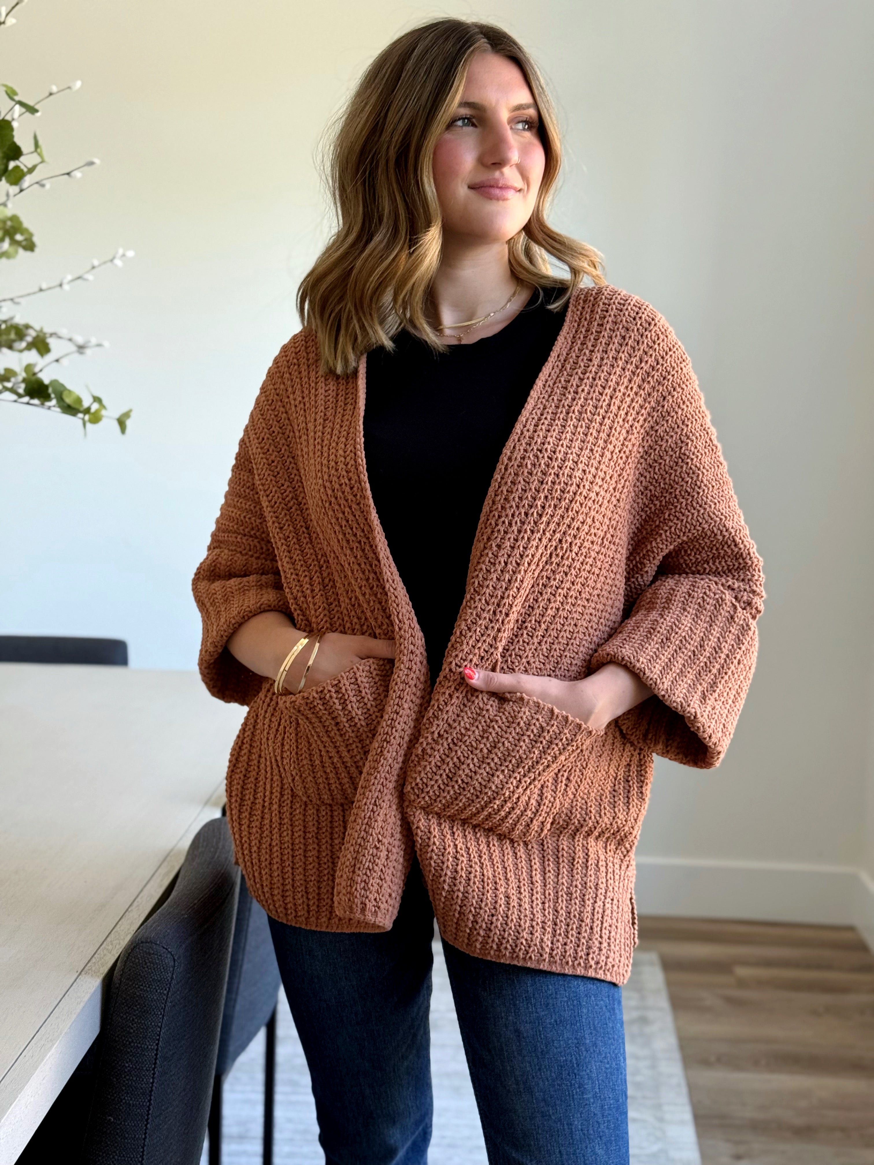 When She Dances Cardigan - DEEP CAMEL - willows clothing Cardigan