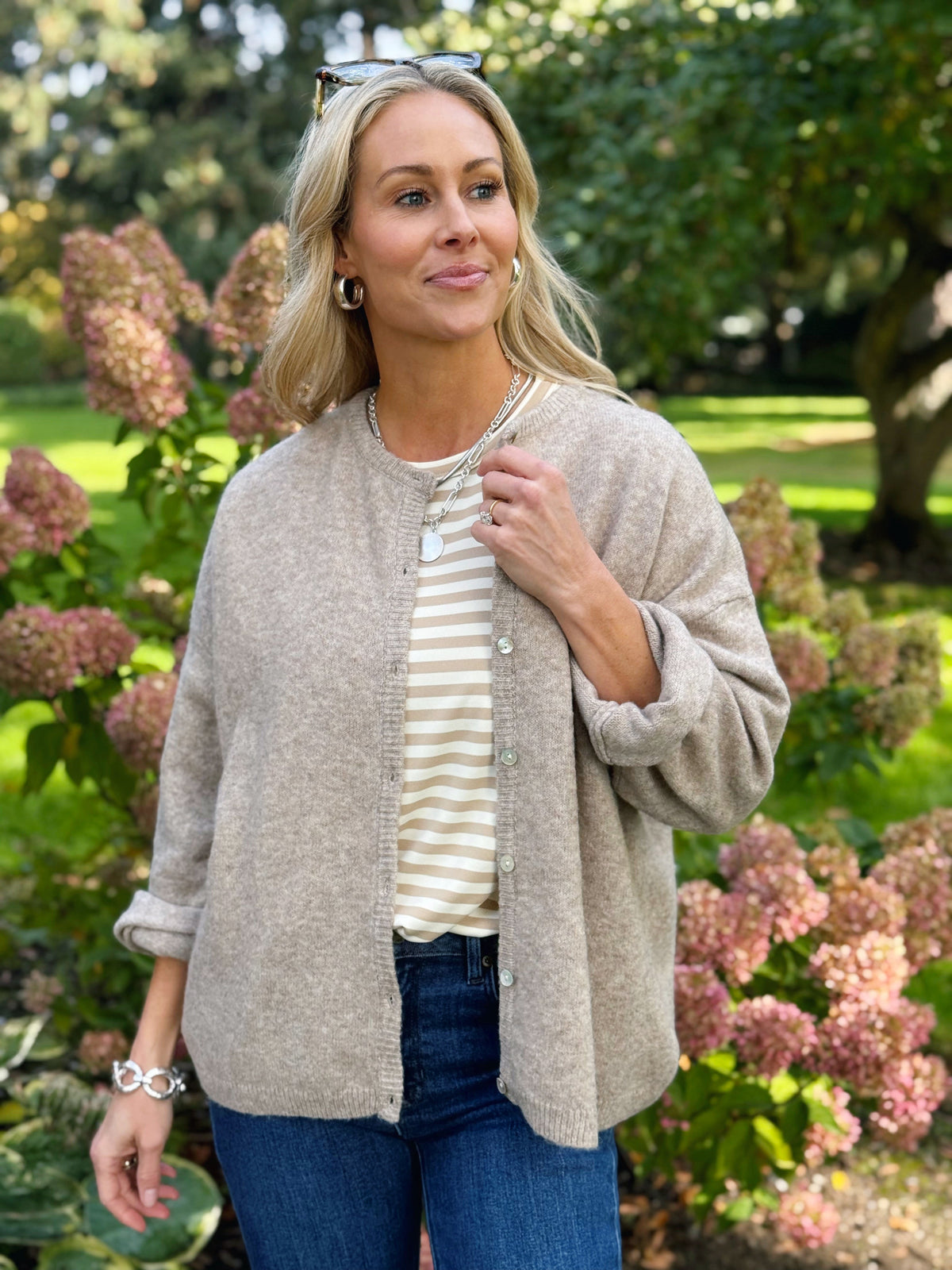 Where Did The Time Go Cardigan - KHAKI - willows clothing Cardigan