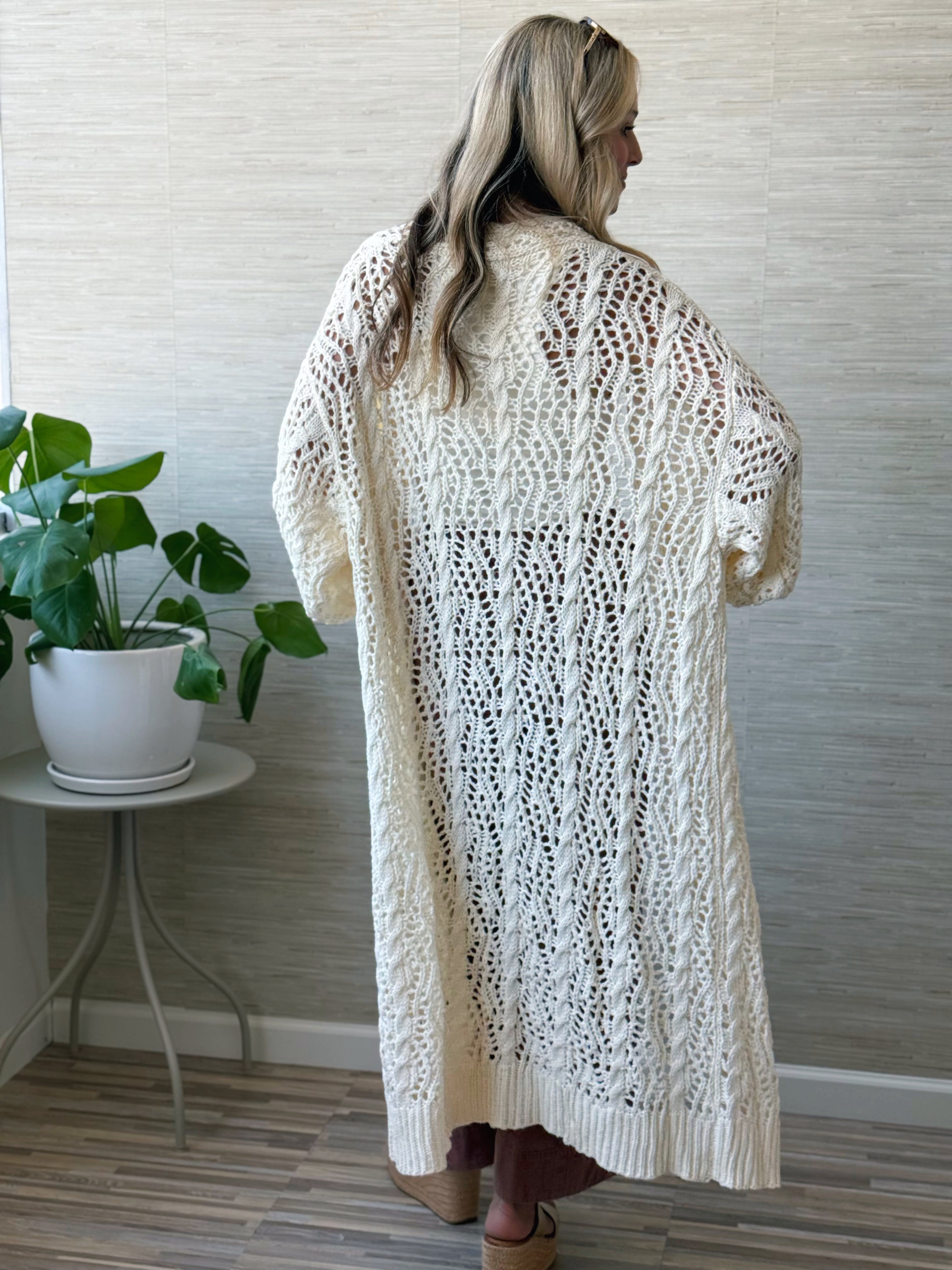 Wildflower Cardigan - CREAM - willows clothing Cardigan