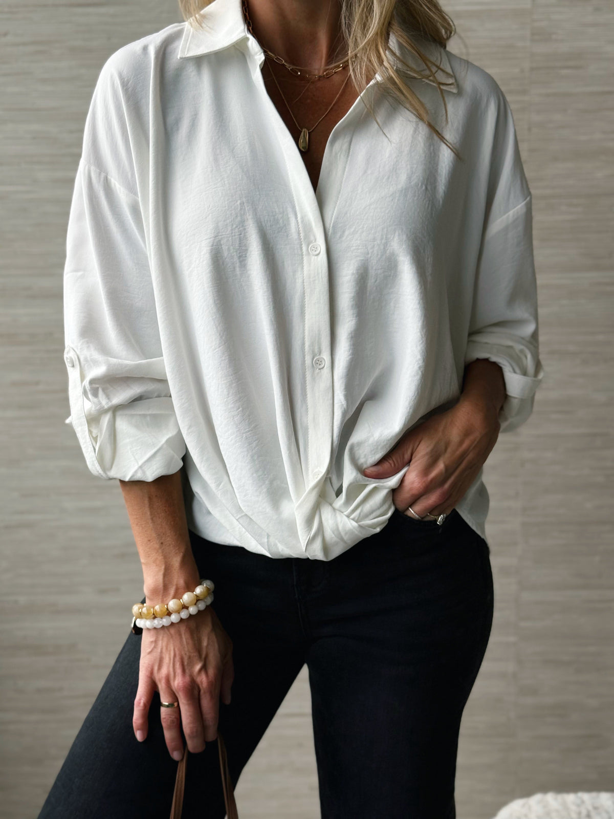 Willow Grace Blouse - OFF WHITE - willows clothing BLOUSE