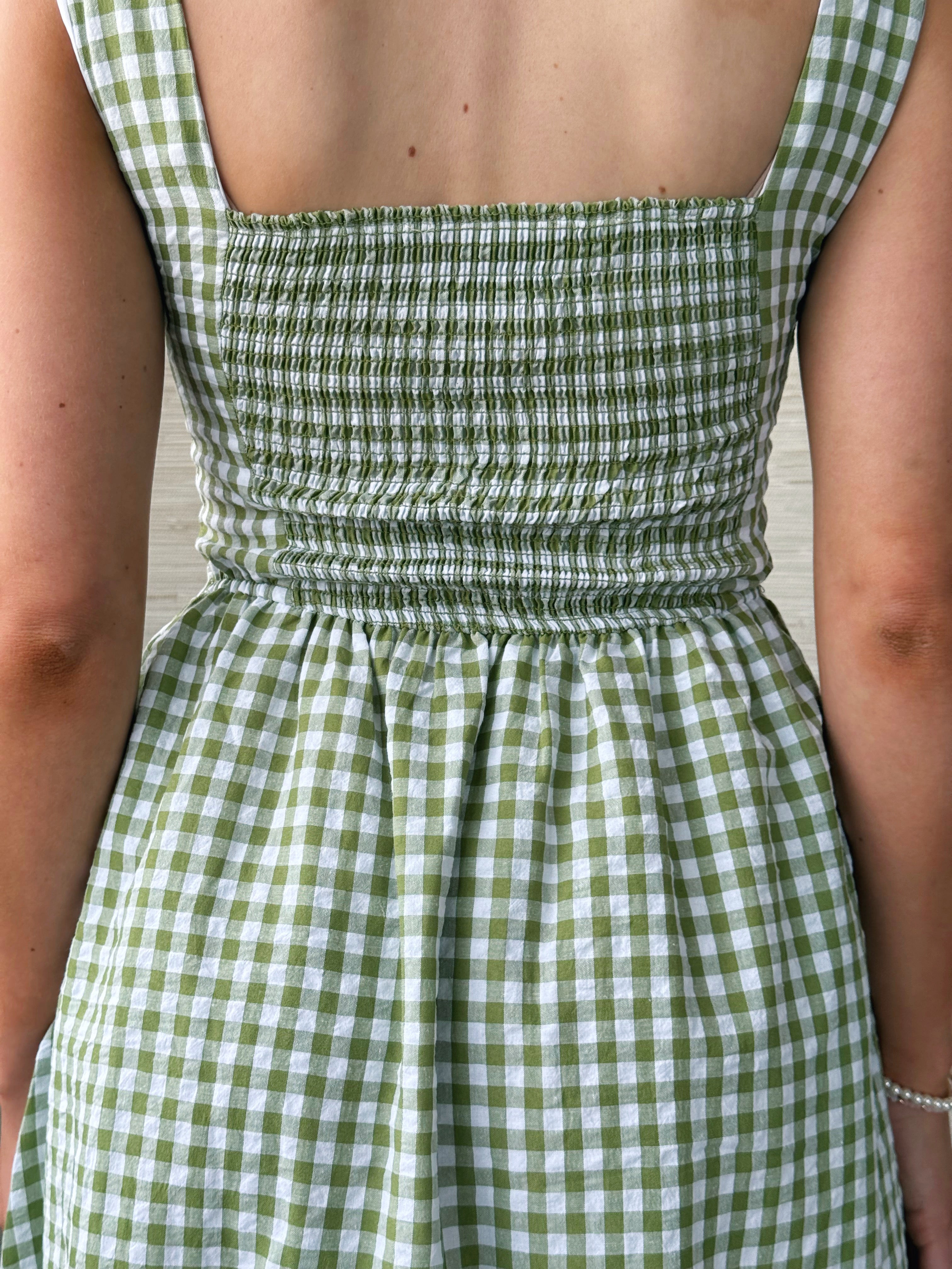 Winsley Dress - GREEN - willows clothing MIDI DRESS