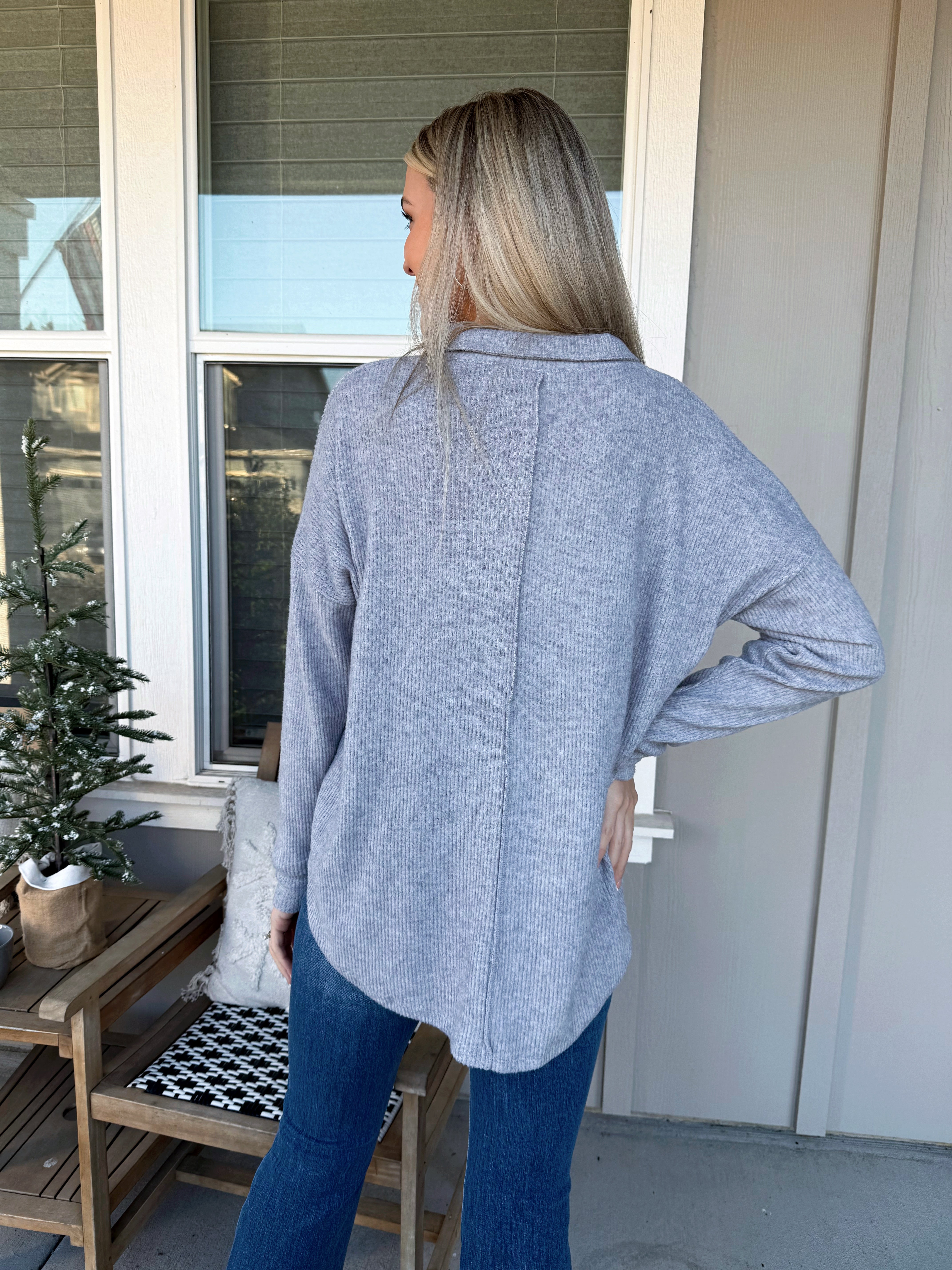 Winter Solstice Sweater - HEATHER GREY - willows clothing SWEATER