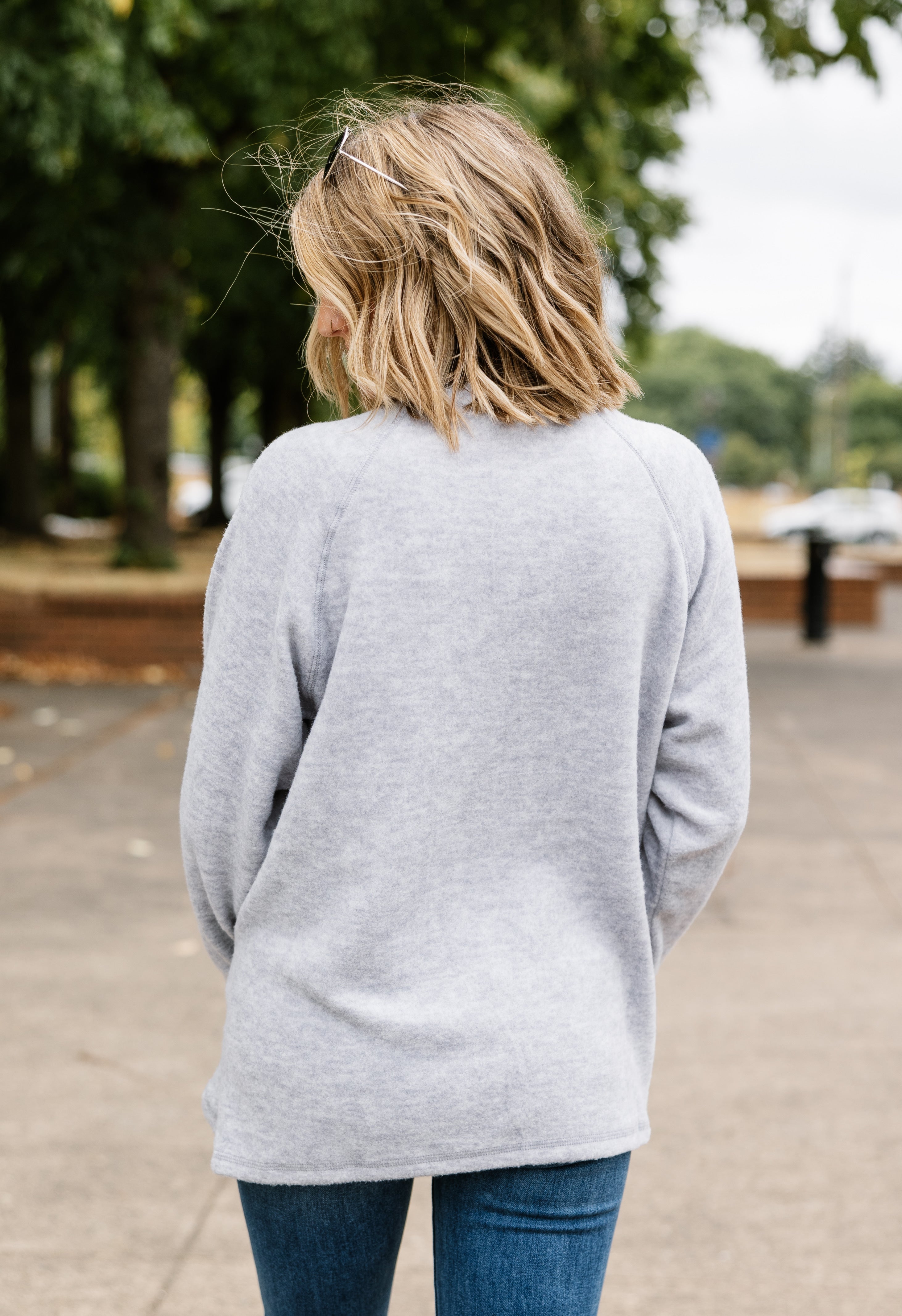 Wonderland Top - HEATHER GREY - willows clothing L/S SHIRT