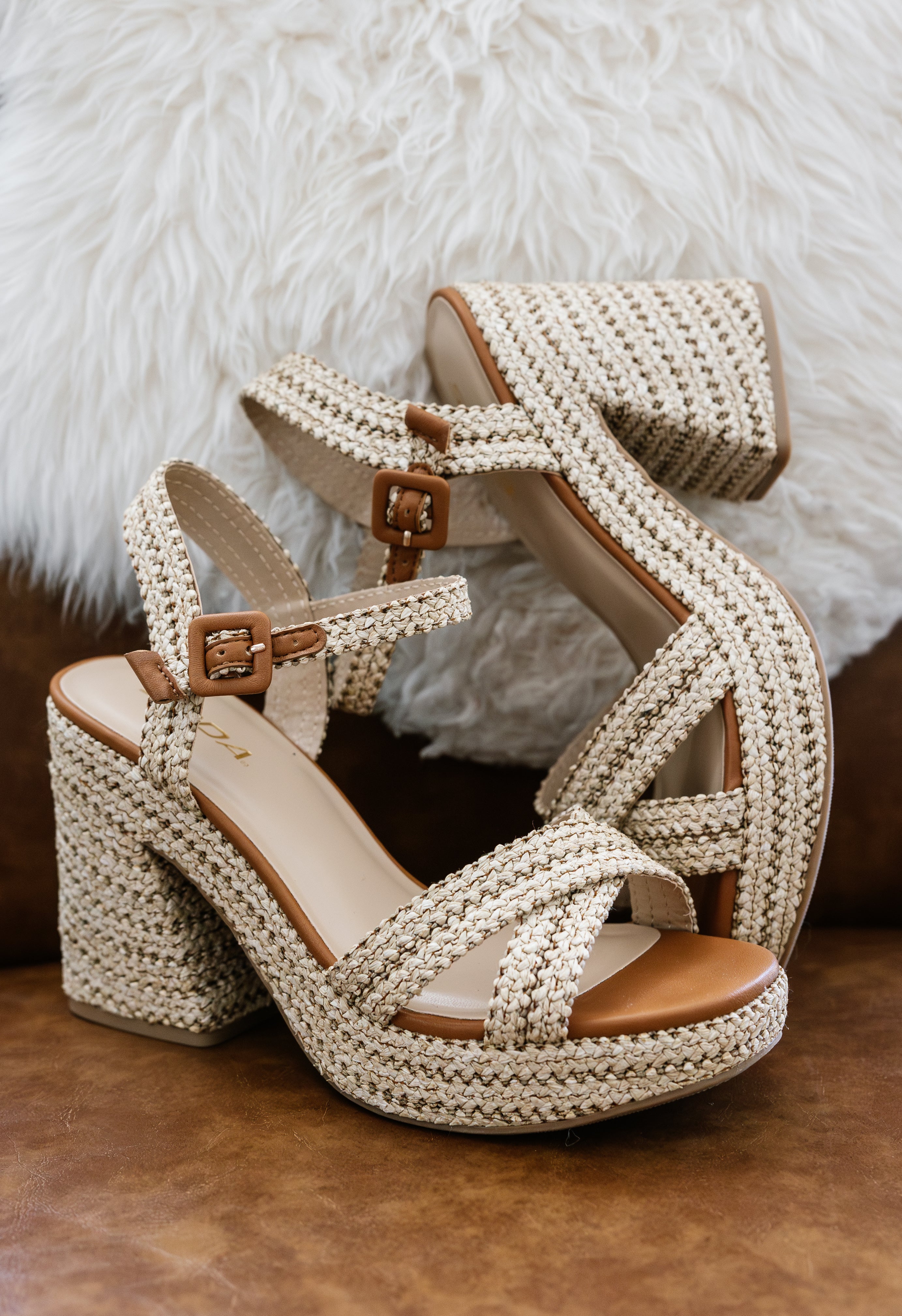 Yara Heels - NATURAL - willows clothing Sandals