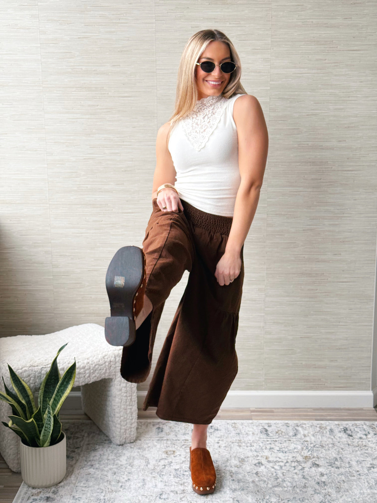 Your New Favorite Pants - VINTAGE BROWN - willows clothing PANTS