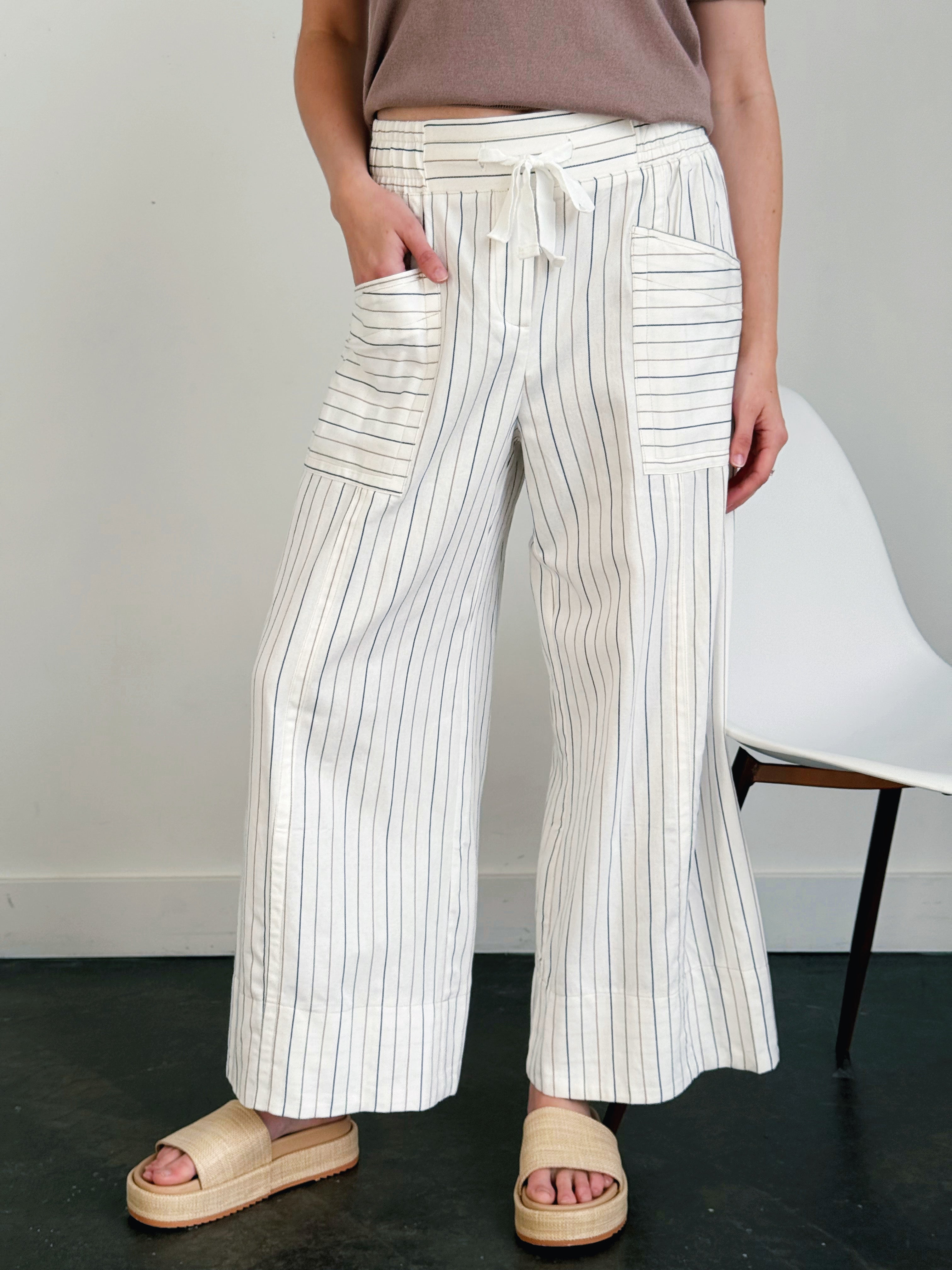 Zamora Pants - CREAM MULTI - willows clothing PANTS