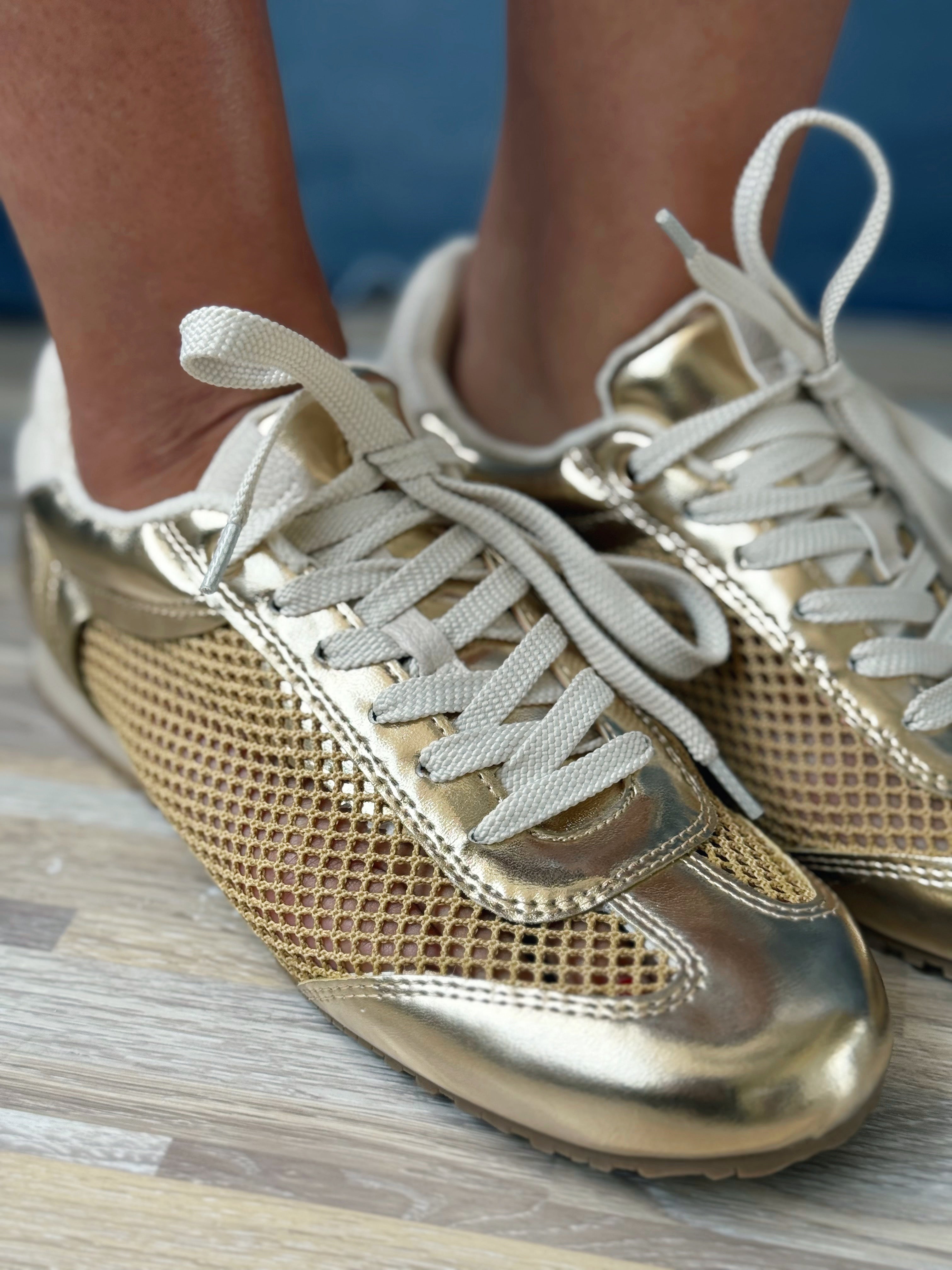 Zella Mesh Sneaker - GOLD - willows clothing Sneakers