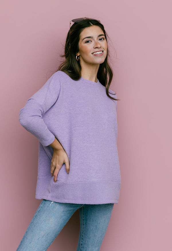 Alder Sweater - LAVENDER - willows clothing SWEATER