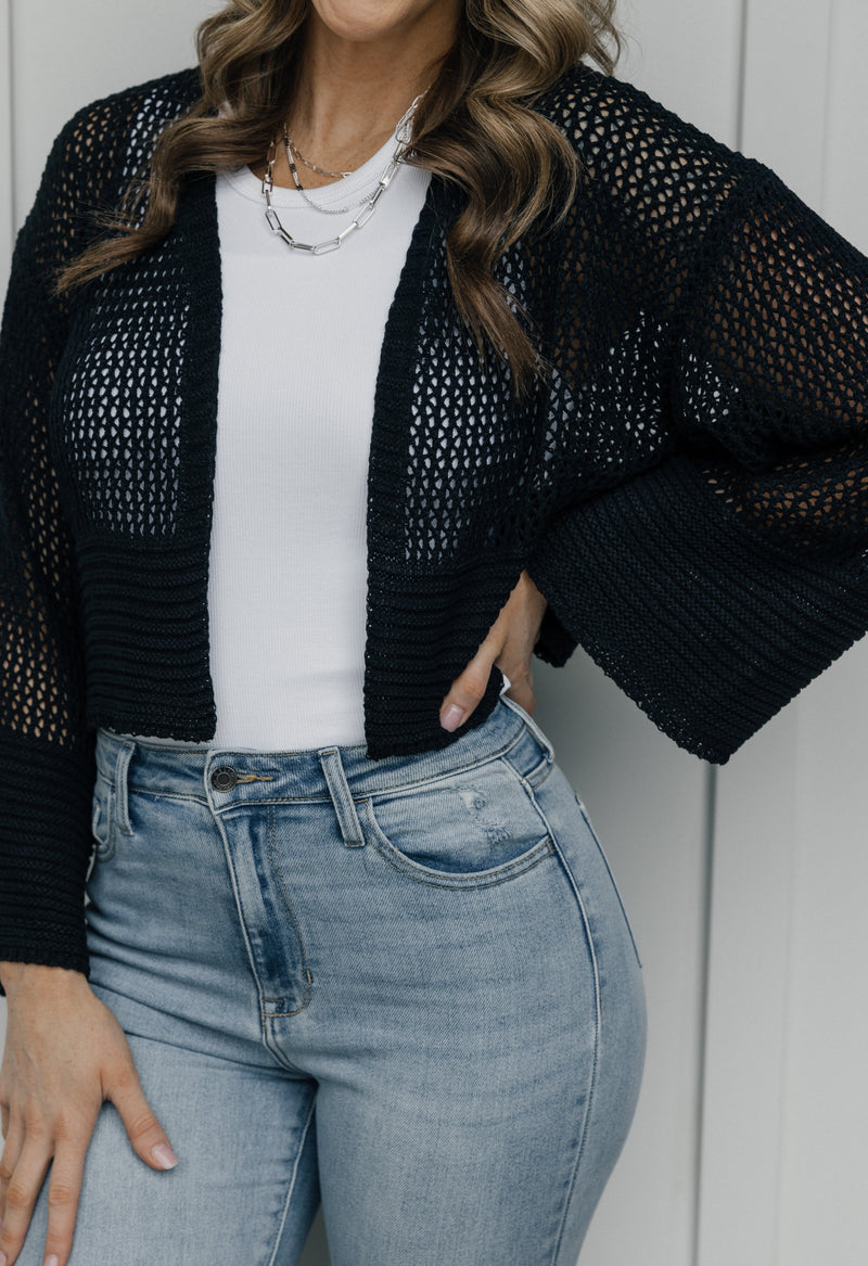 Alicia Cardigan - BLACK - willows clothing Cardigan