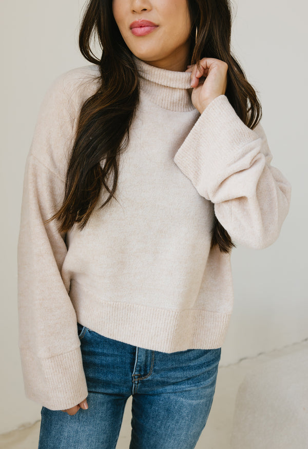 Alyssa Top - OATMEAL - willows clothing L/S Shirt