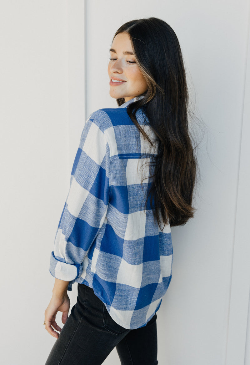 Atonella Flannel - AZURE - willows clothing L/S Shirt