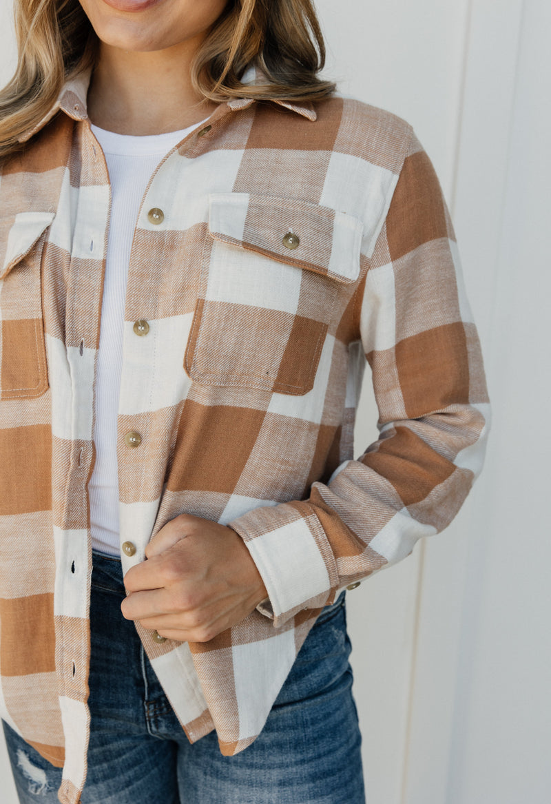 Atonella Flannel - CAMEL - willows clothing L/S Shirt