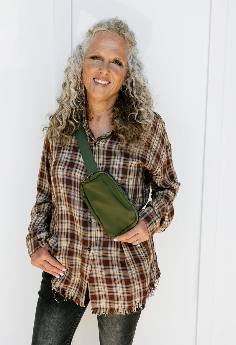 August Top - WASHED BROWN - willows clothing L/S Shirt