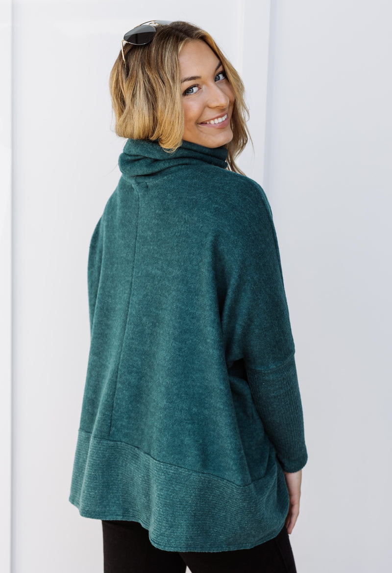 Balsa Sweater - HUNTER GREEN - willows clothing SWEATER