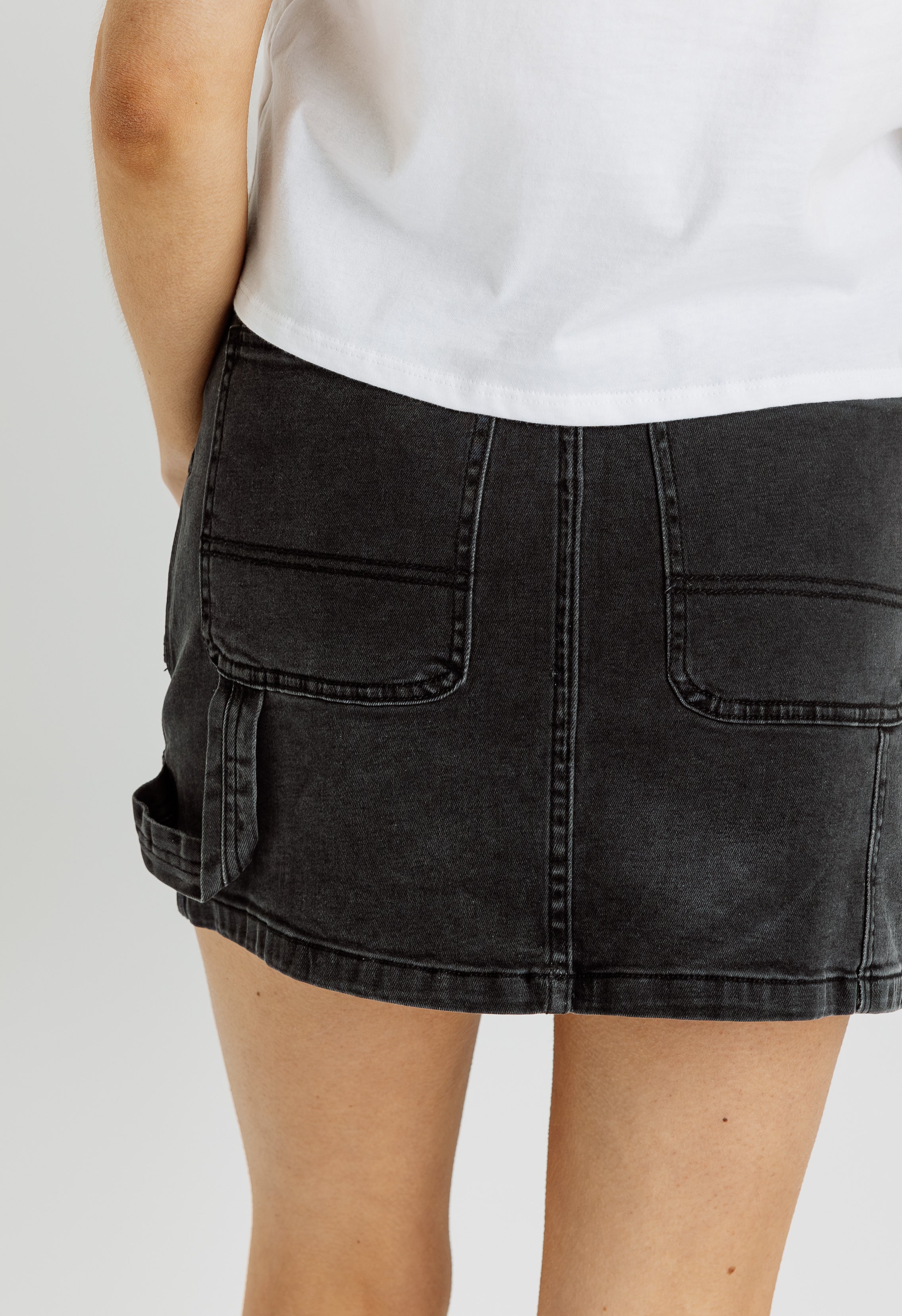 Benny Mini Skirt - BLACK - willows clothing short skirt