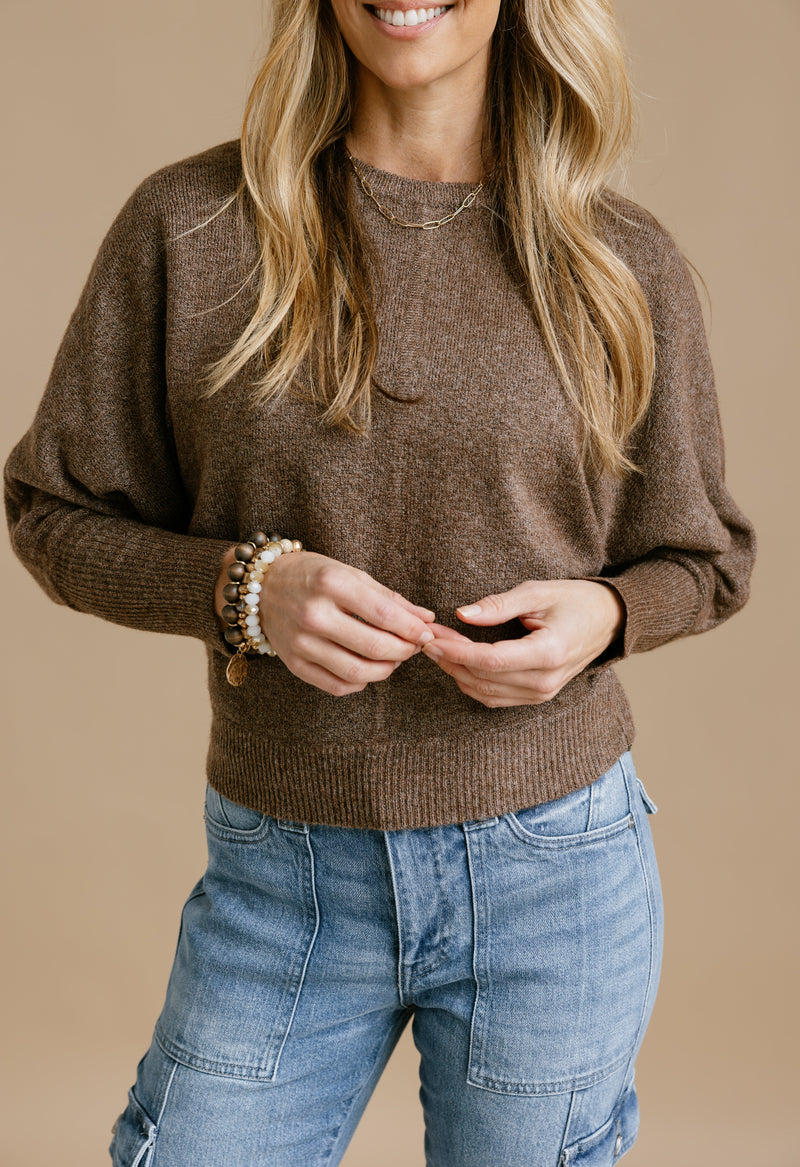 Charlize Sweater - BROWN - willows clothing SWEATER