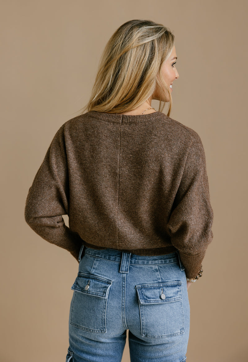 Charlize Sweater - BROWN - willows clothing SWEATER