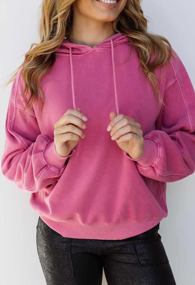 Chill Out Hoodie - FUCHSIA - willows clothing SWEATSHIRT